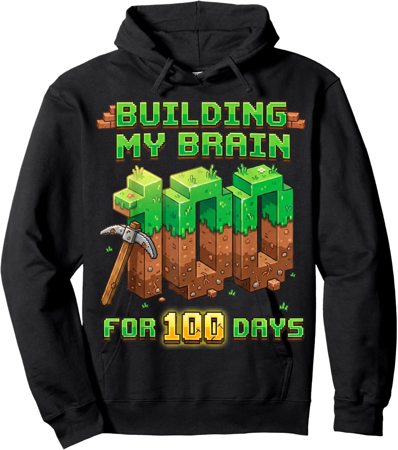 Building My Brain for 100 Days of School Hoodie - Hoodie | Black