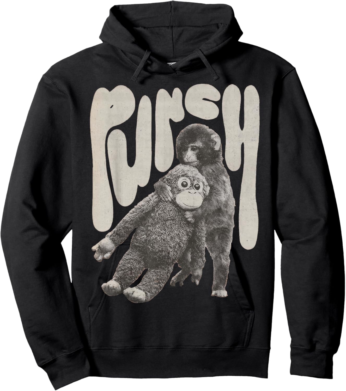 Retro Team Punch Baby Monkey Hoodie - Hoodie | Black