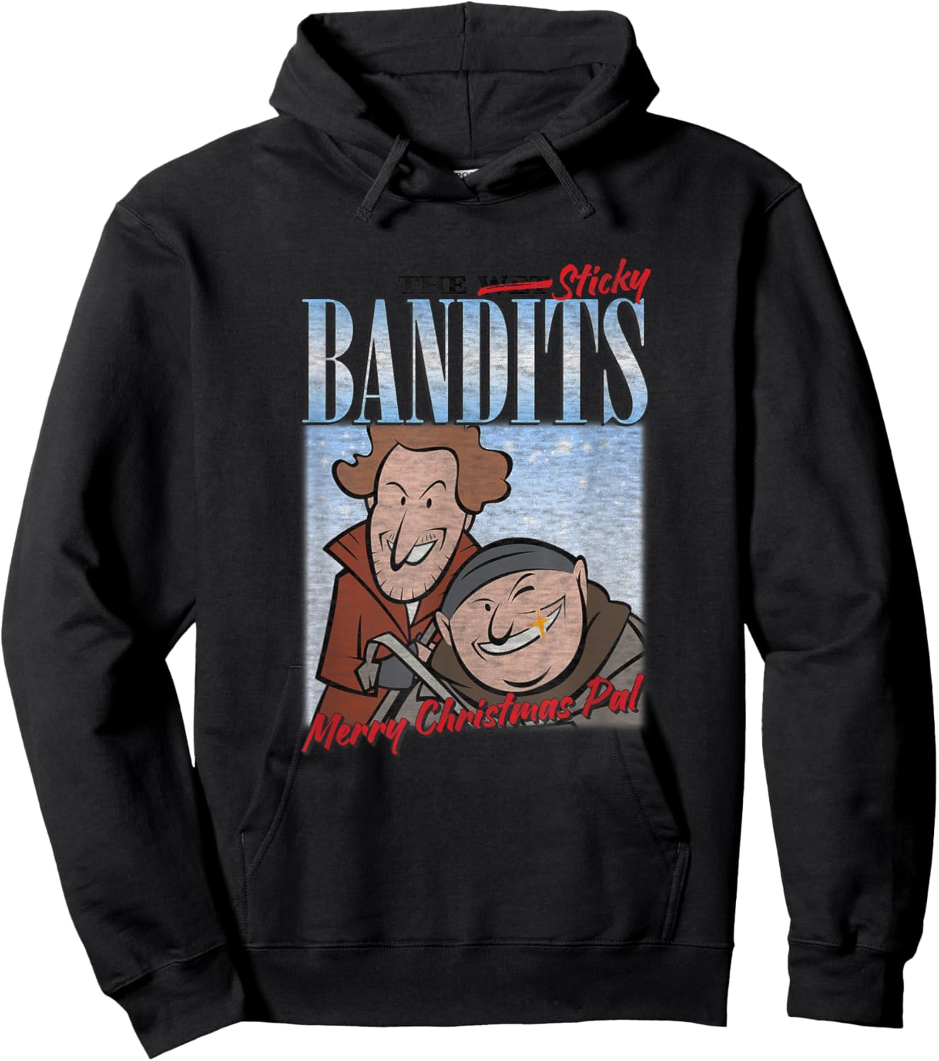 Home Alone Sticky Bandits Christmas Cartoon Hoodie - Hoodie | Black