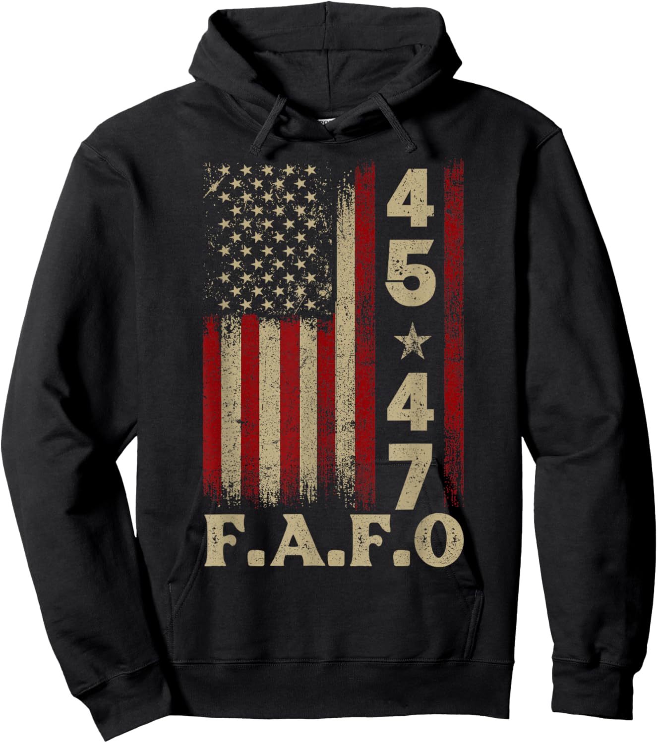 Funny Fafo Trump Fafo American USA Hoodie - Hoodie | Black