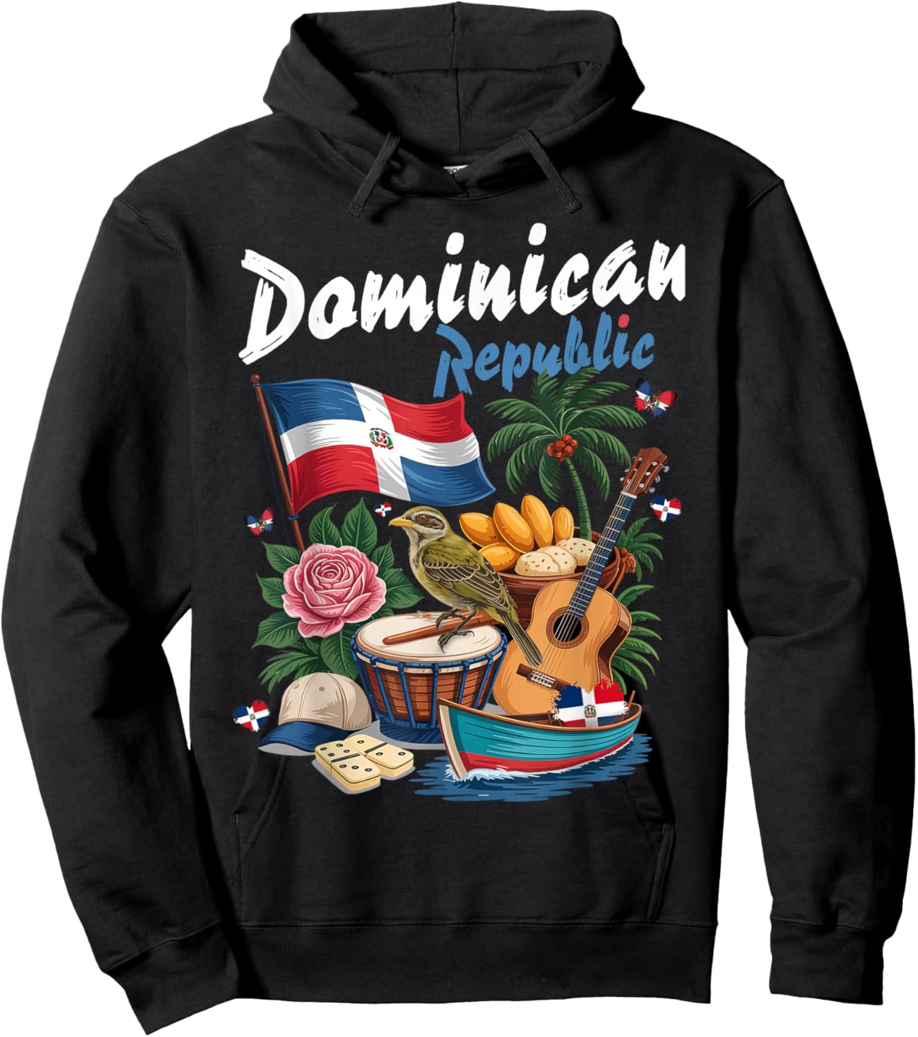 Dominican Republic Outfit Idea for Kids Dominican Themed Hoodie - Hoodie | Black