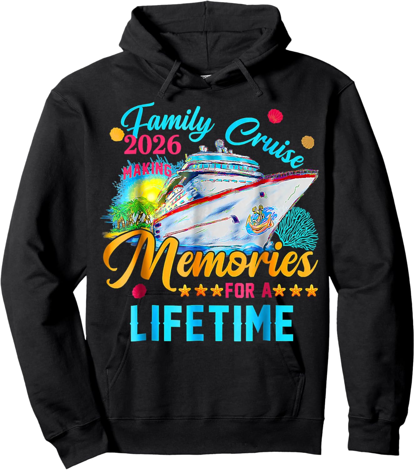 Family Cruise 2026 Family Matching Cruise Vacation Party Hoodie - Hoodie | Black