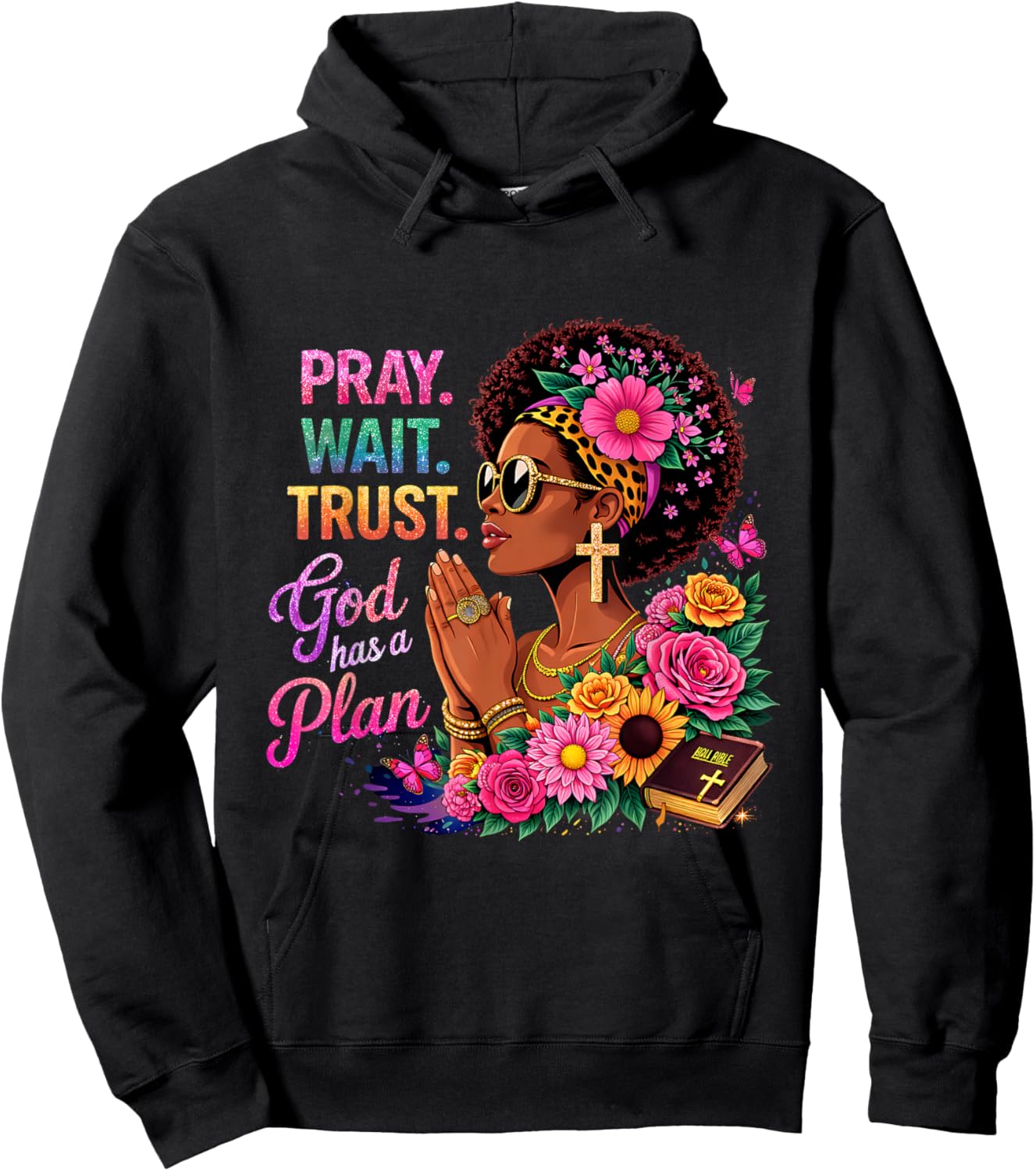Faith Black Women African Melanin Queen God Christian Hoodie - Hoodie | Black