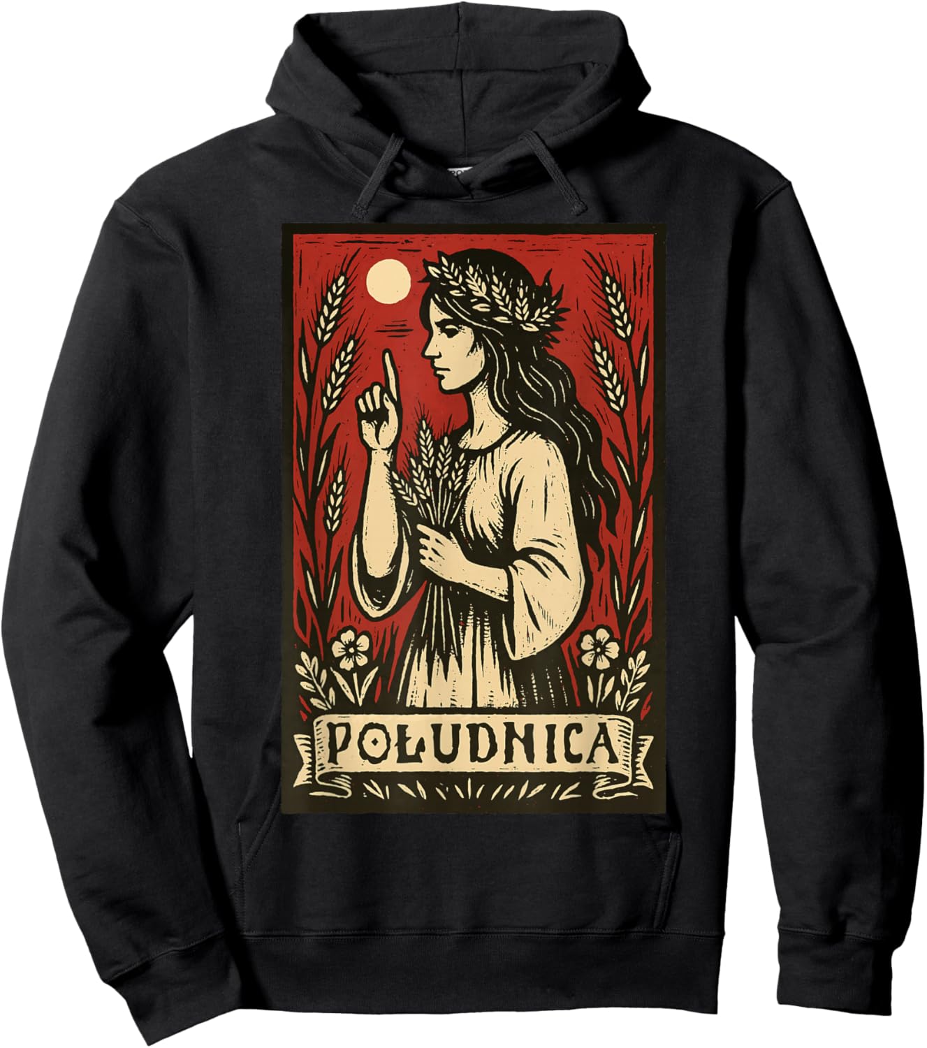 Poludnica Slavic Folk Pagan Myth Witch Art Hoodie - Hoodie | Black