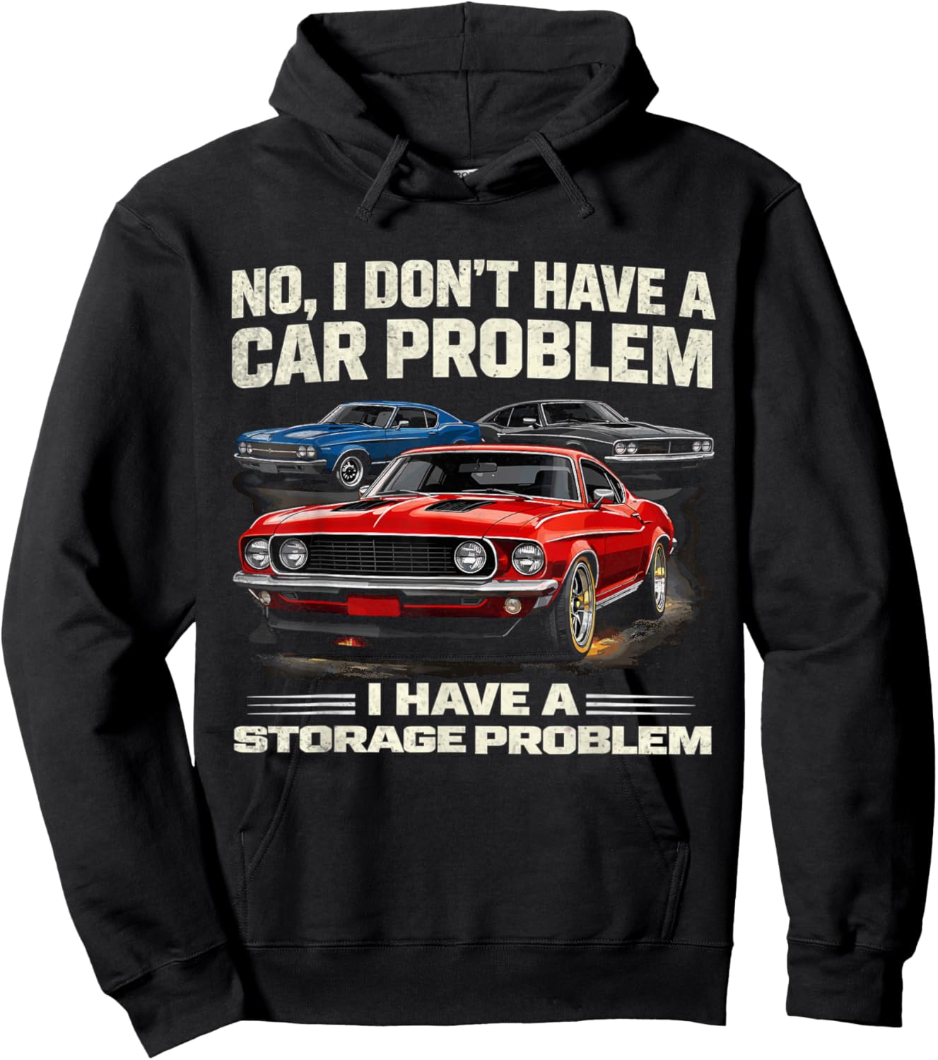 I Dont Have a Car Problem I Have a Storage Problem Car Lover Hoodie - Hoodie | Black