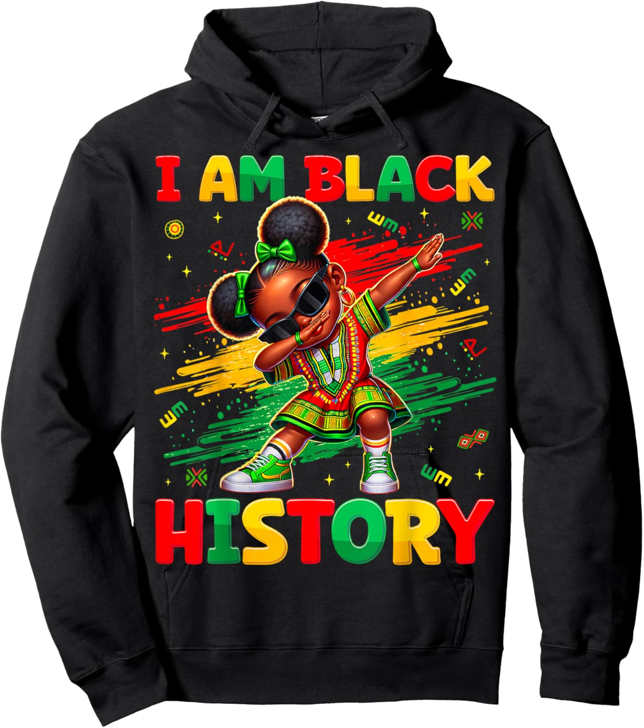 I Am Black History Month Dabbing Girl African Kid Toddler Hoodie - Hoodie | Black