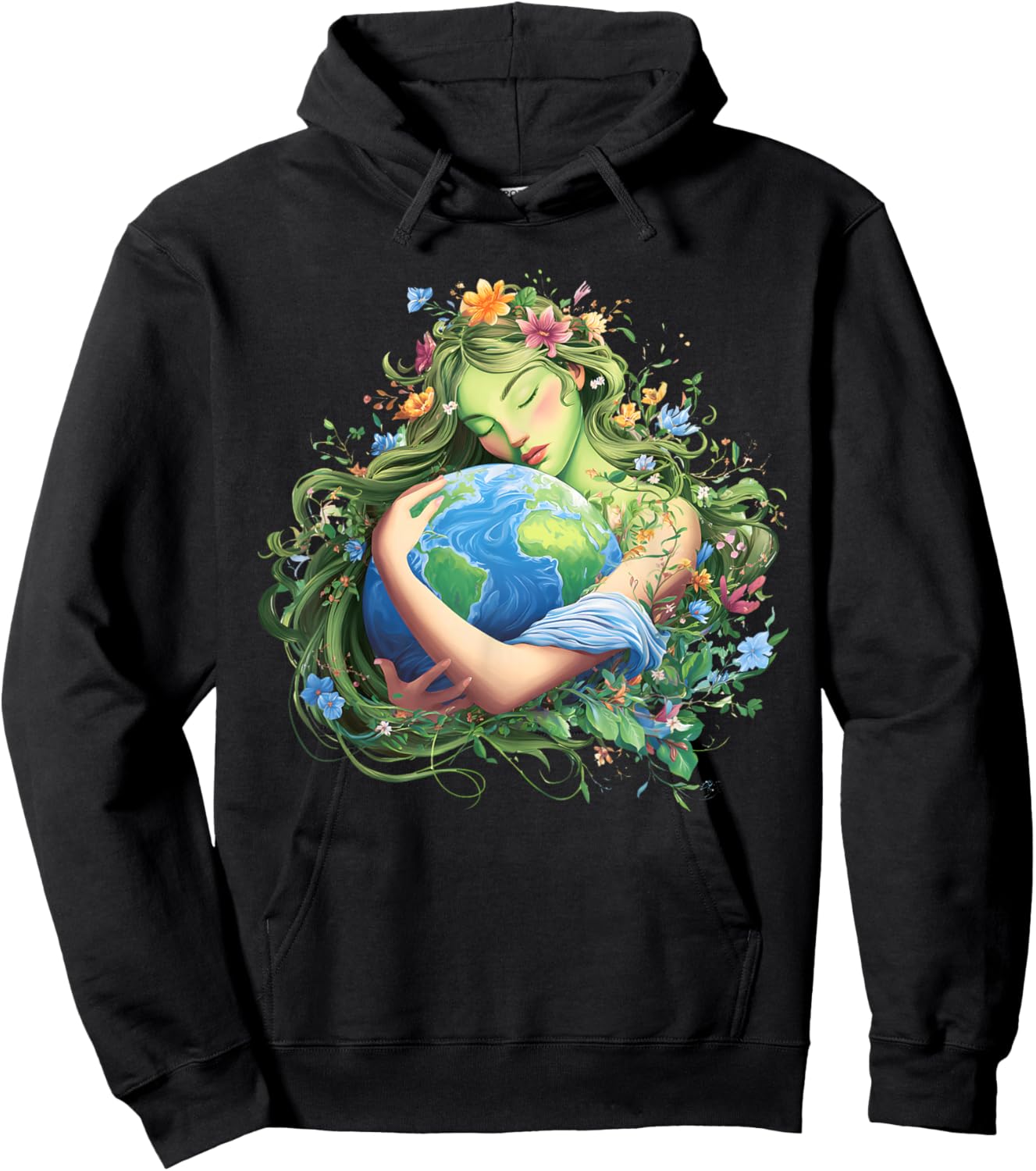 Earth Day 2026 Green Mother Nature Planet Women Girls Hoodie - Hoodie | Black