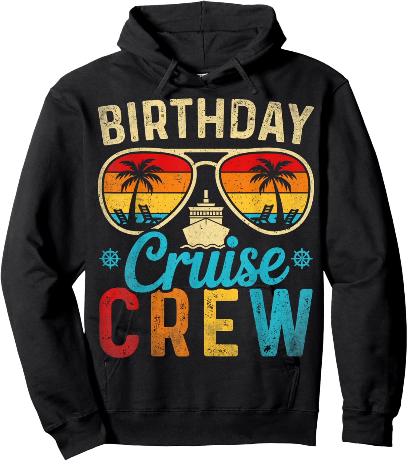 Family Cruising Sunglasses Birthday Cruise Crew 2026 Party Hoodie - Hoodie | Black