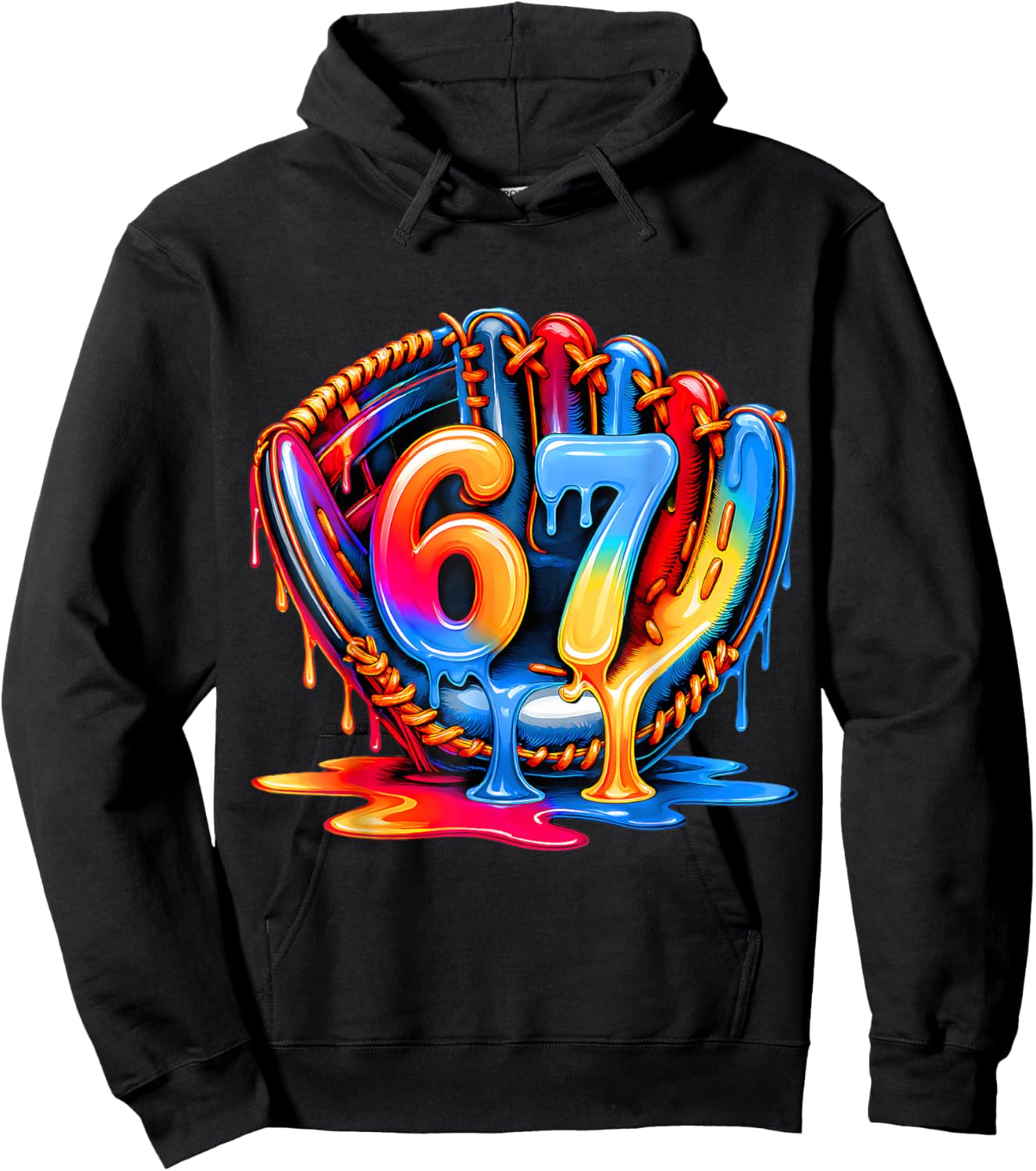 67 Drip Baseball Life Style 101 Apparel Youth Drip Kids Meme Hoodie - Hoodie | Black