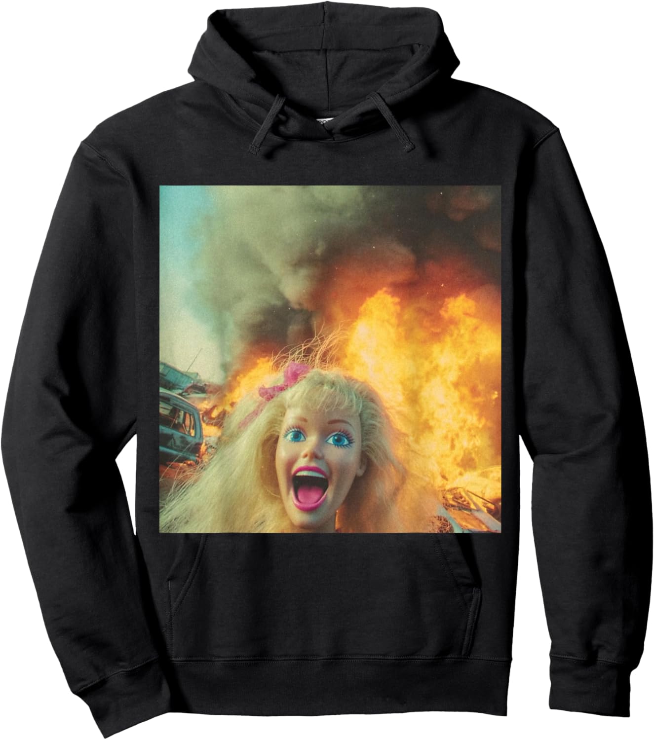 Funny Disgusting Doll face Meme Hoodie - Hoodie | Black