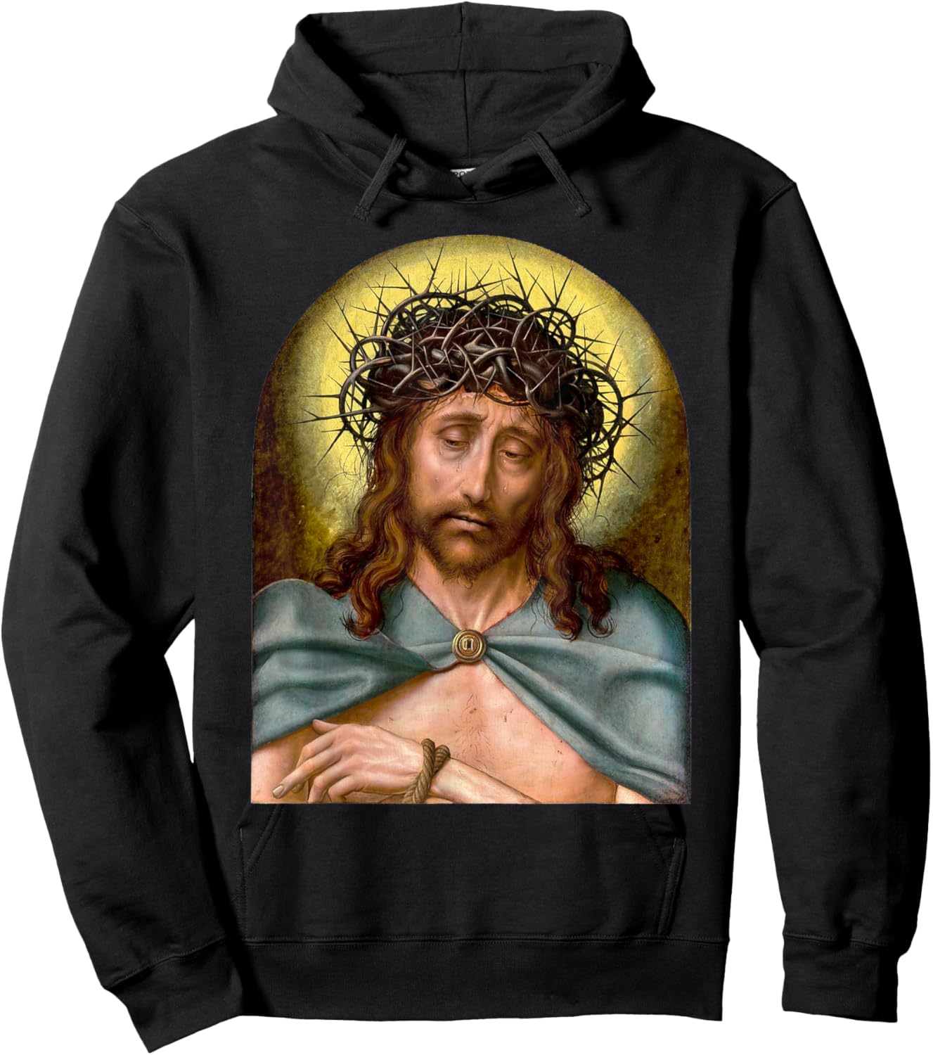 Jesus Christ as Man of Sorrows Painting Quentin Metsys 1500s Hoodie - Hoodie | Black