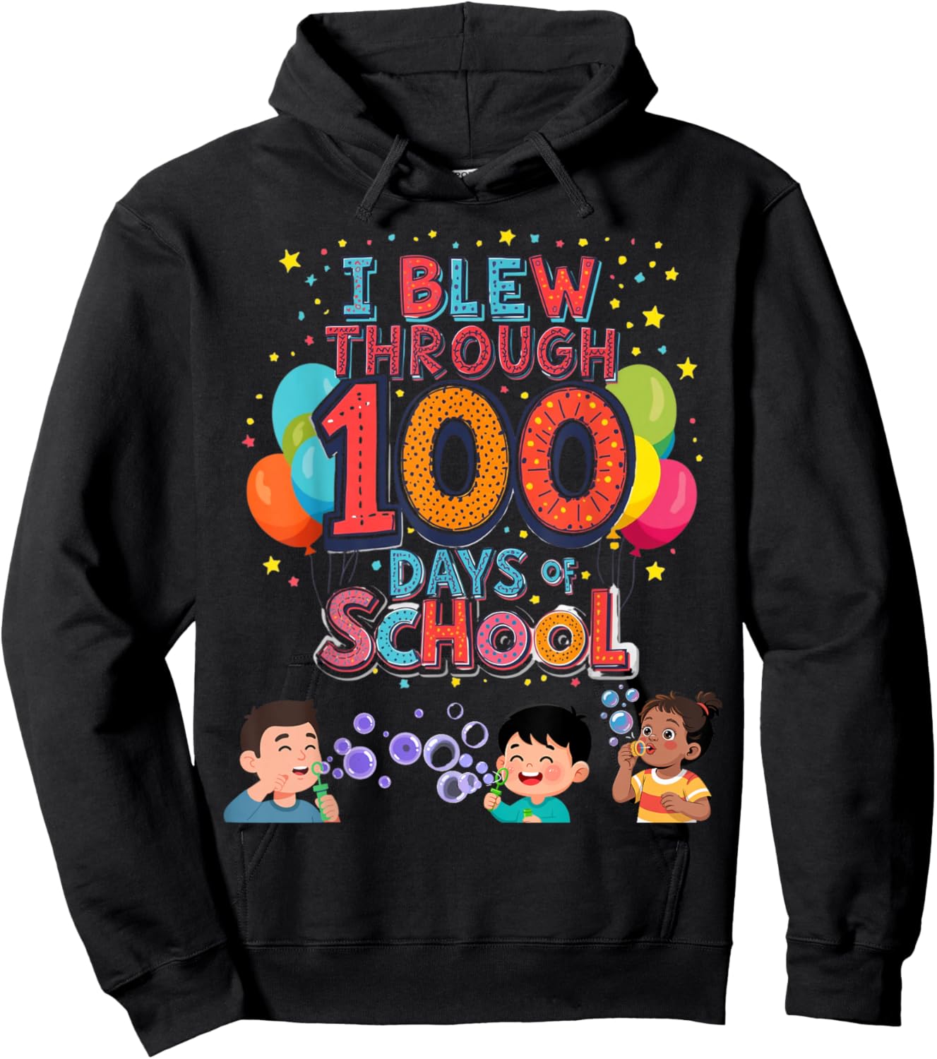 100th Day of School - Kids Hoodie - Hoodie | Black