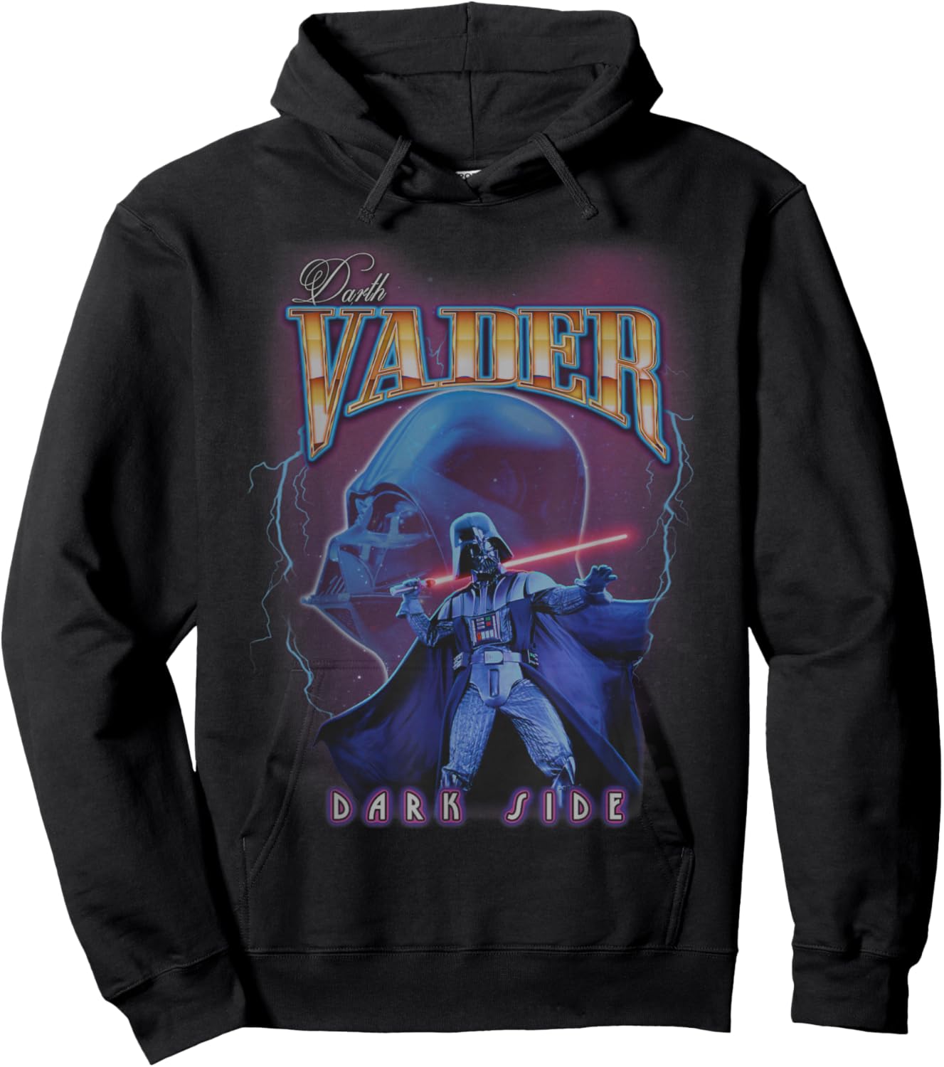 Star Wars A New Hope Trilogy Darth Vader Dark Side Neon Hoodie - Hoodie | Black