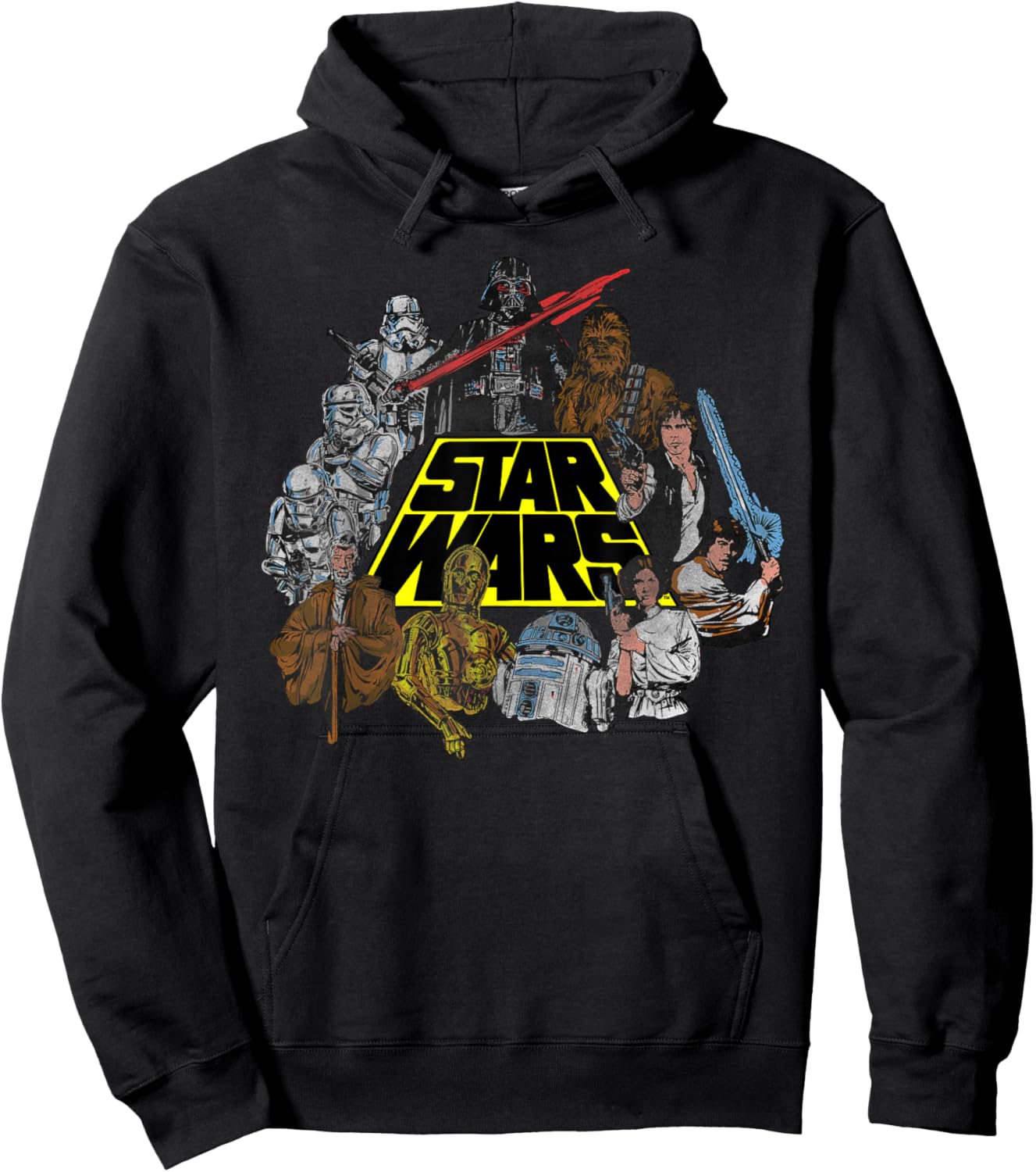 Star Wars Original Trilogy A New Hope Retro Vintage Artwork Hoodie - Hoodie | Black