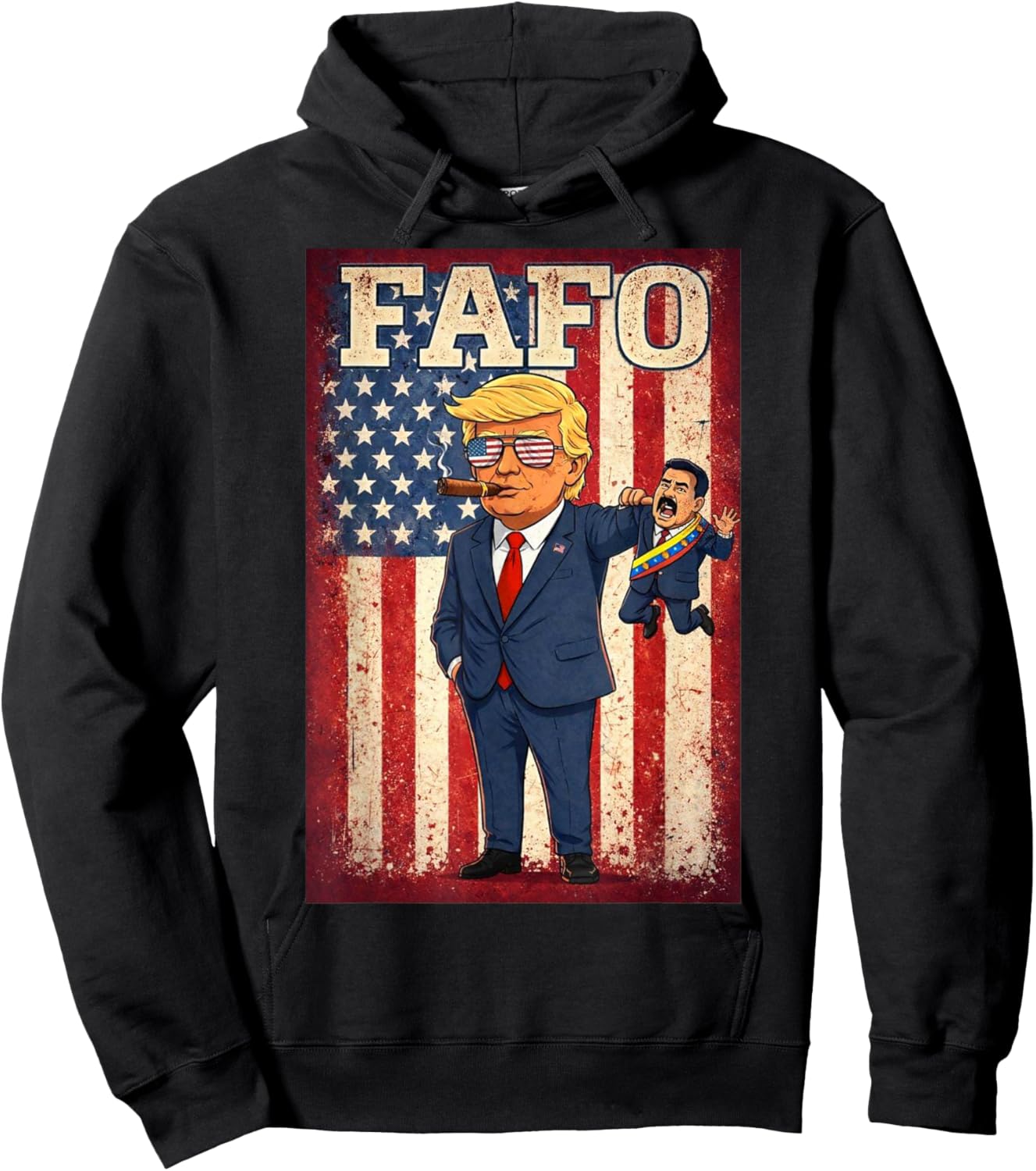 Funny Fafo Trump Fafo American USA Women Hoodie - Hoodie | Black