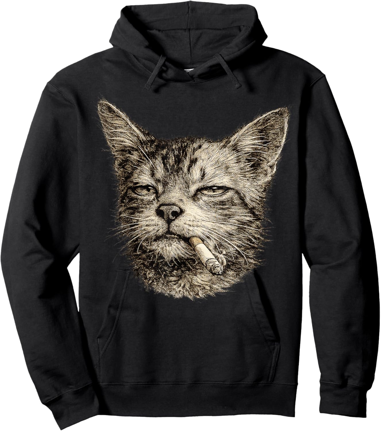 Vintage Cat Street Y2K Style Meme Funny Gifts Women Hoodie - Hoodie | Black