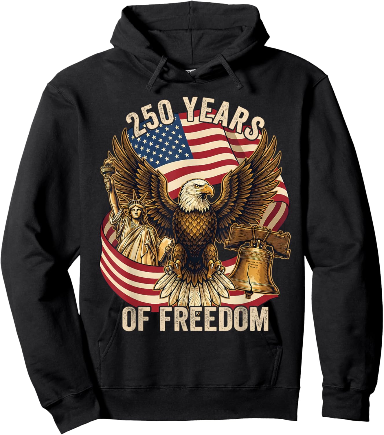 250 Years American 1776-2026 250th Birthday 250th USA Hoodie - Hoodie | Black