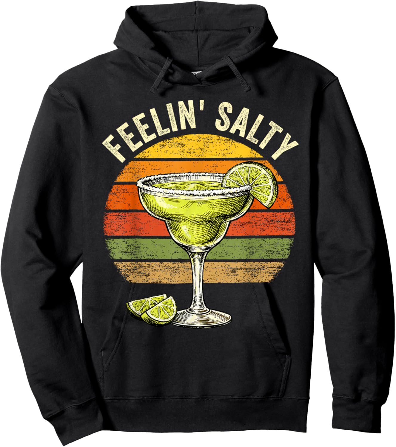 Feelin Salty Margarita Cinco De Mayo Women Let's Fiesta Hoodie - Hoodie | Black