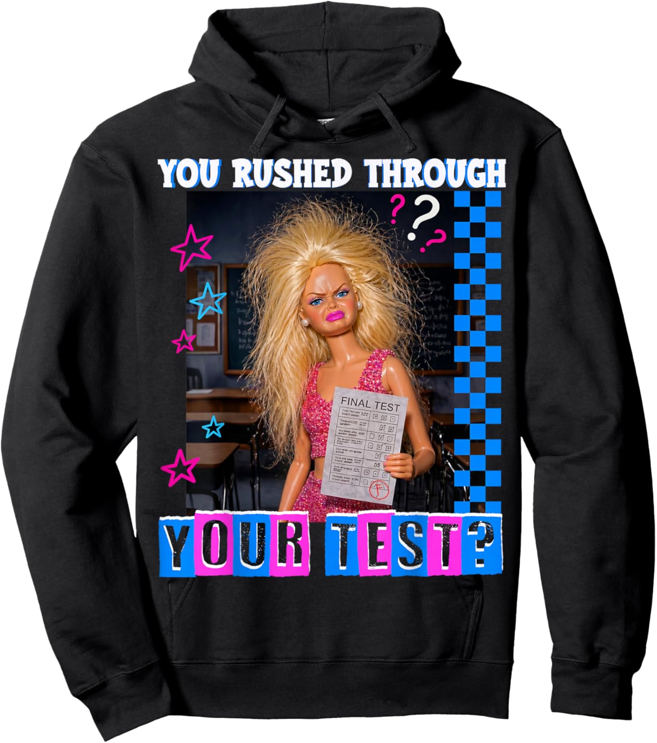 You Rushed Through Your Test Funny Test Day Teacher Meme Hoodie - Hoodie | Black