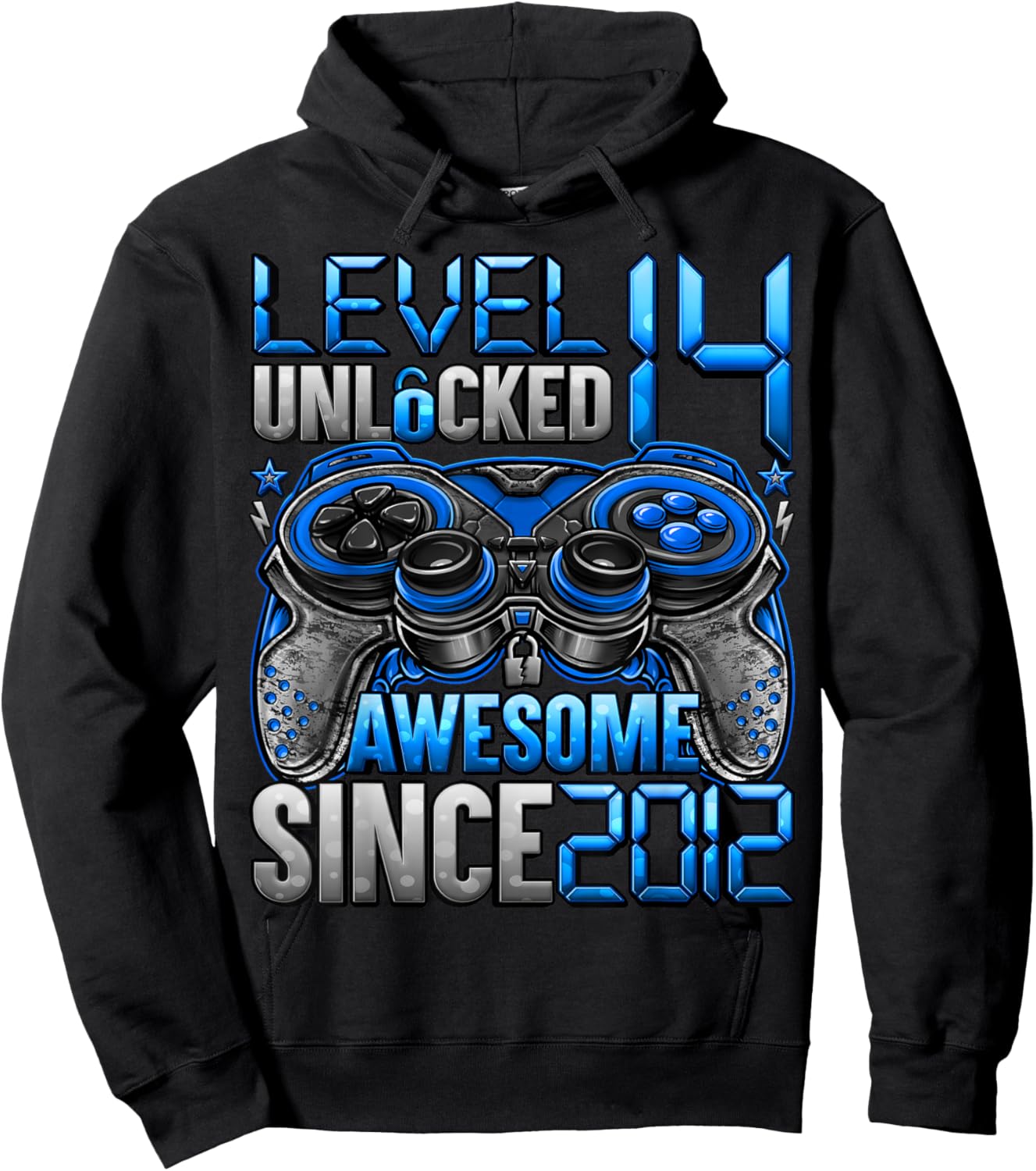 Level 14 Unlocked 14 Year Old Gifts Boys 14th Birthday Boy Hoodie - Hoodie | Black