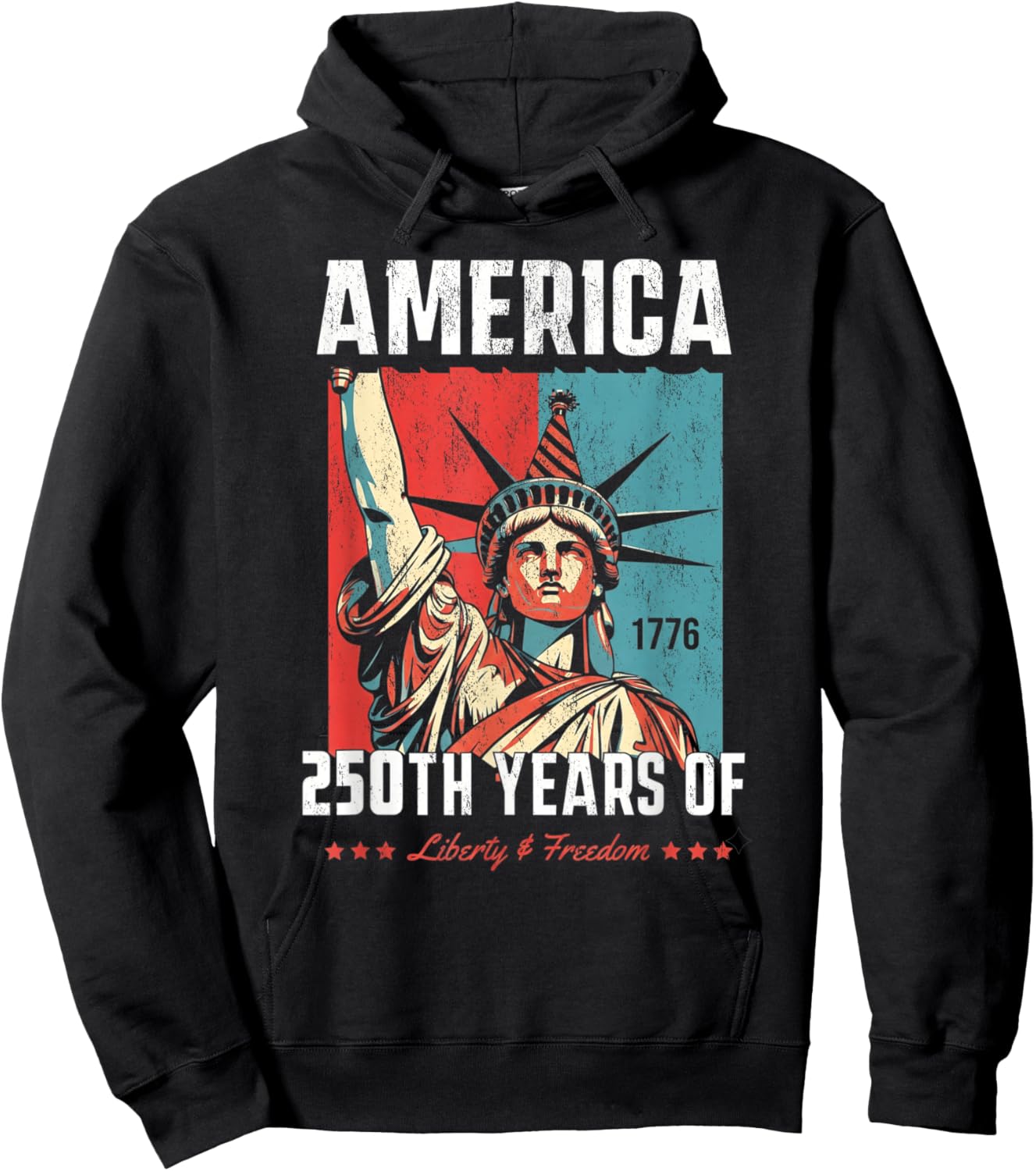 America 250th Years of Liberty and Freedom Women Hoodie - Hoodie | Black