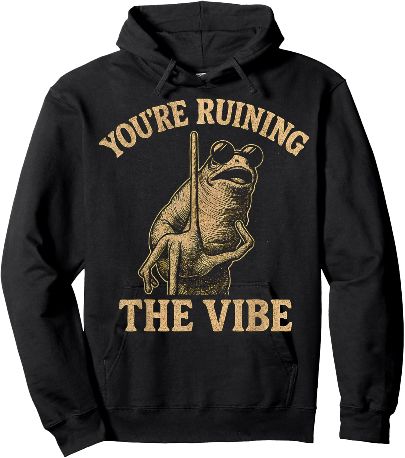 Marcus The Worm You're Ruining The Vibe Funny Hoodie - Hoodie | Black