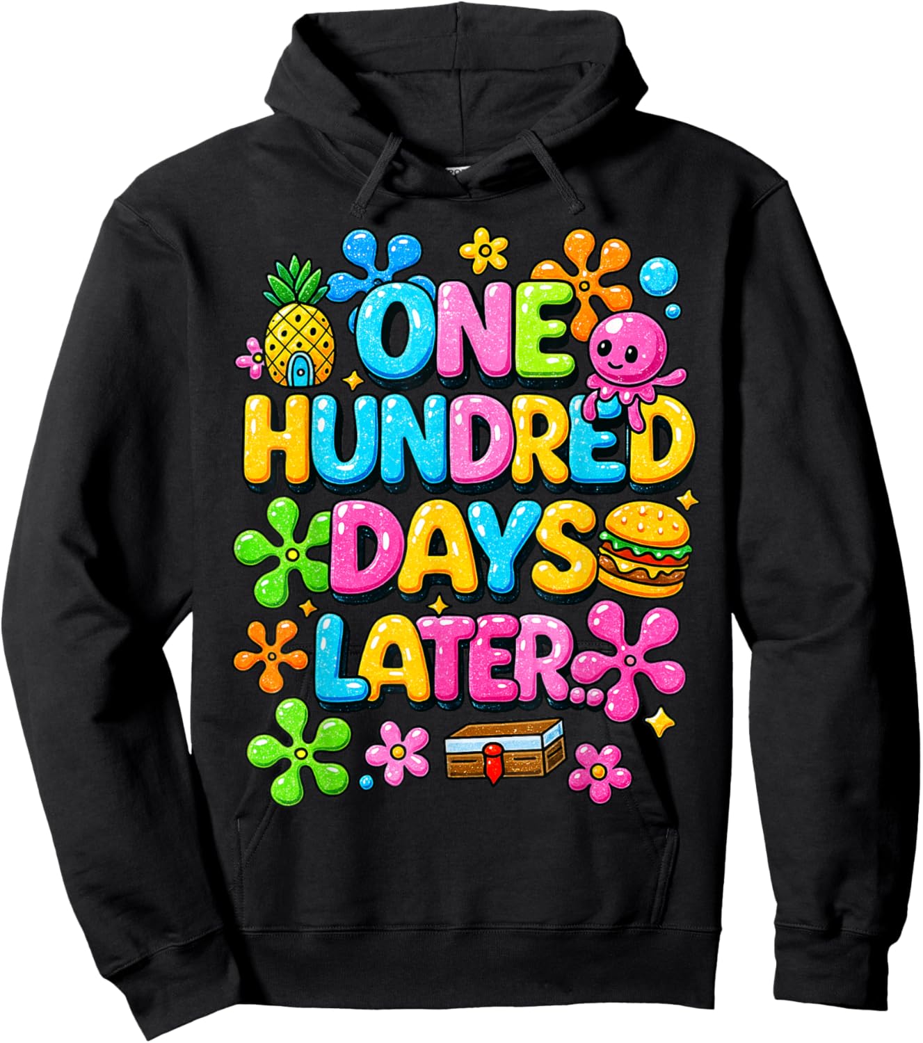 One Hundred Days Later 100 Days of School Teacher Kid Hoodie - Hoodie | Black
