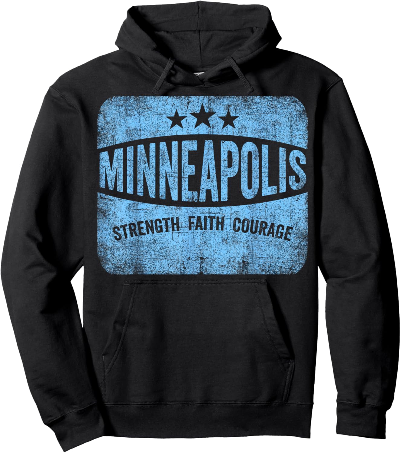 Minneapolis Strength Faith Courage Support Minnesota Strong Hoodie - Hoodie | Black