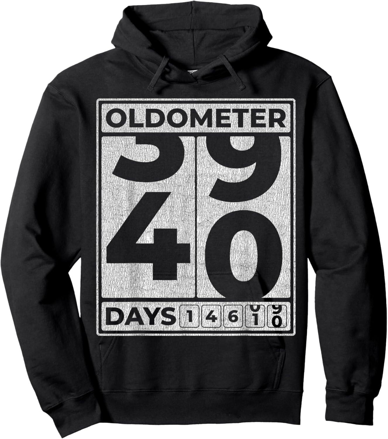 Oldometer 40 Funny 40th Birthday Gift Hoodie - Hoodie | Black