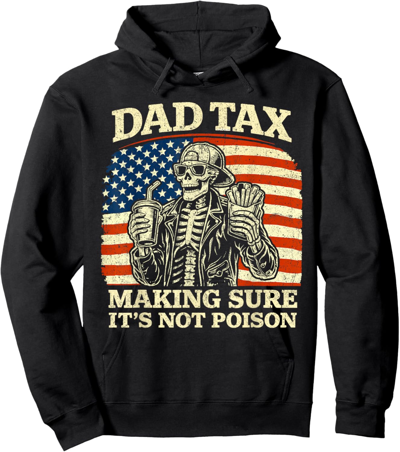 Dad Tax Making Sure It's Not Poison Funny Fathers Day Men Hoodie - Hoodie | Black