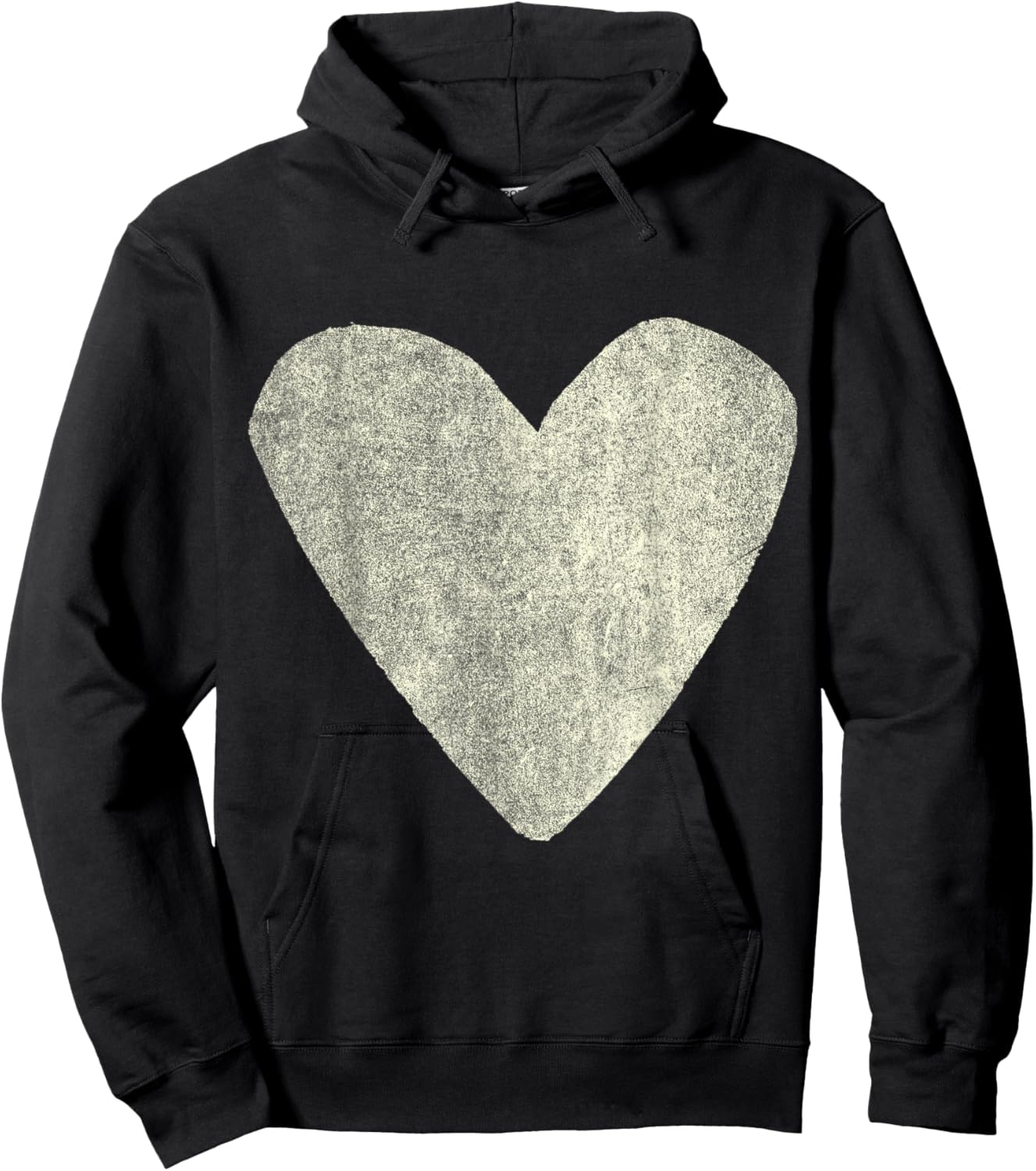 Positive Mental Health Awareness Colorful Heart Ivory Hoodie - Hoodie | Black