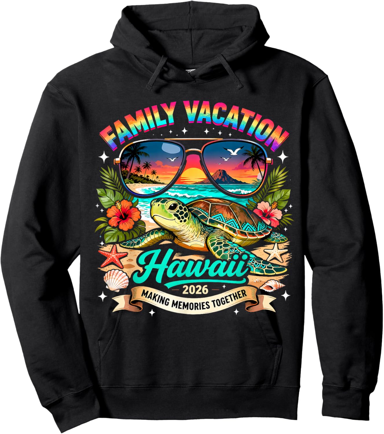 Family Vacation Hawaii 2026 Making Memories Together Hoodie - Hoodie | Black