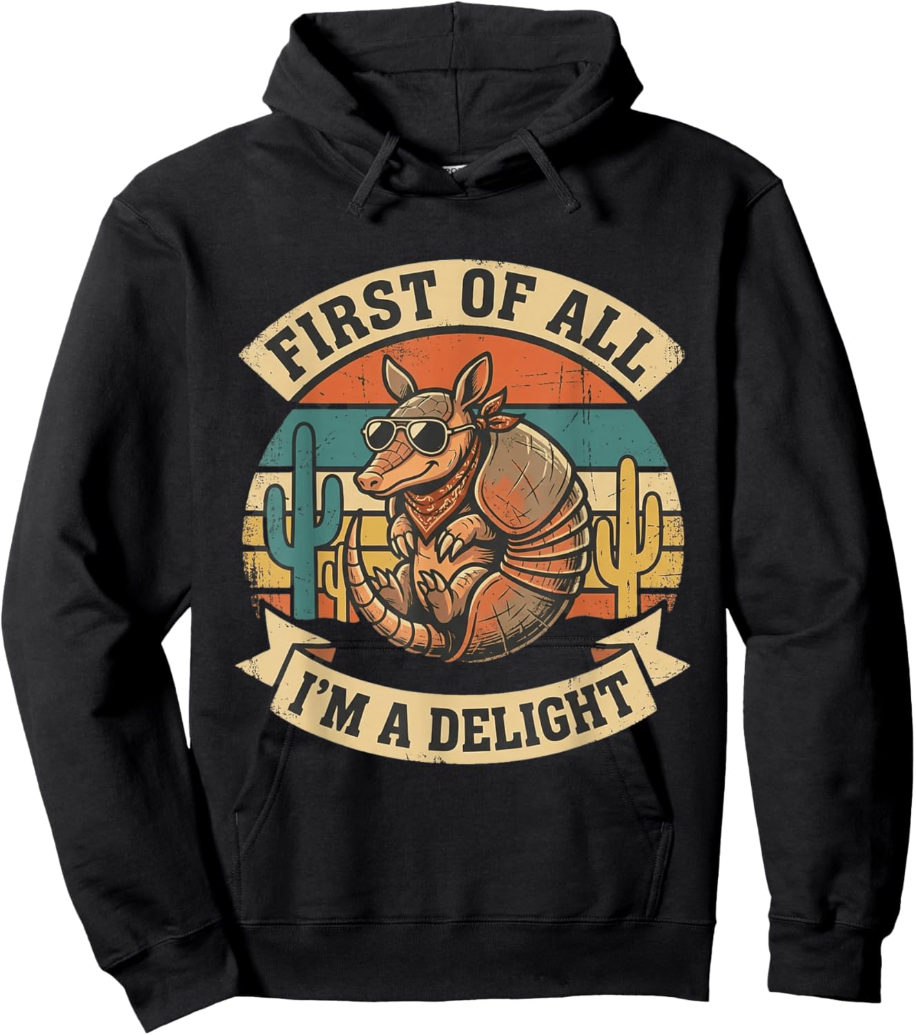First of All I'm A Delight Armadillo Hoodie - Hoodie | Black