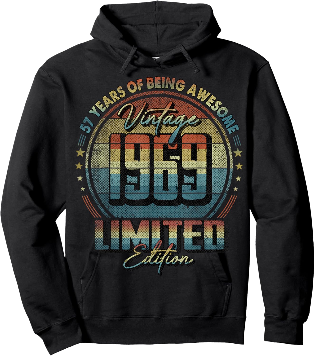 Vintage 1969 Limited Edition Shirt 57 Year Old 57th Birthday Hoodie - Hoodie | Black