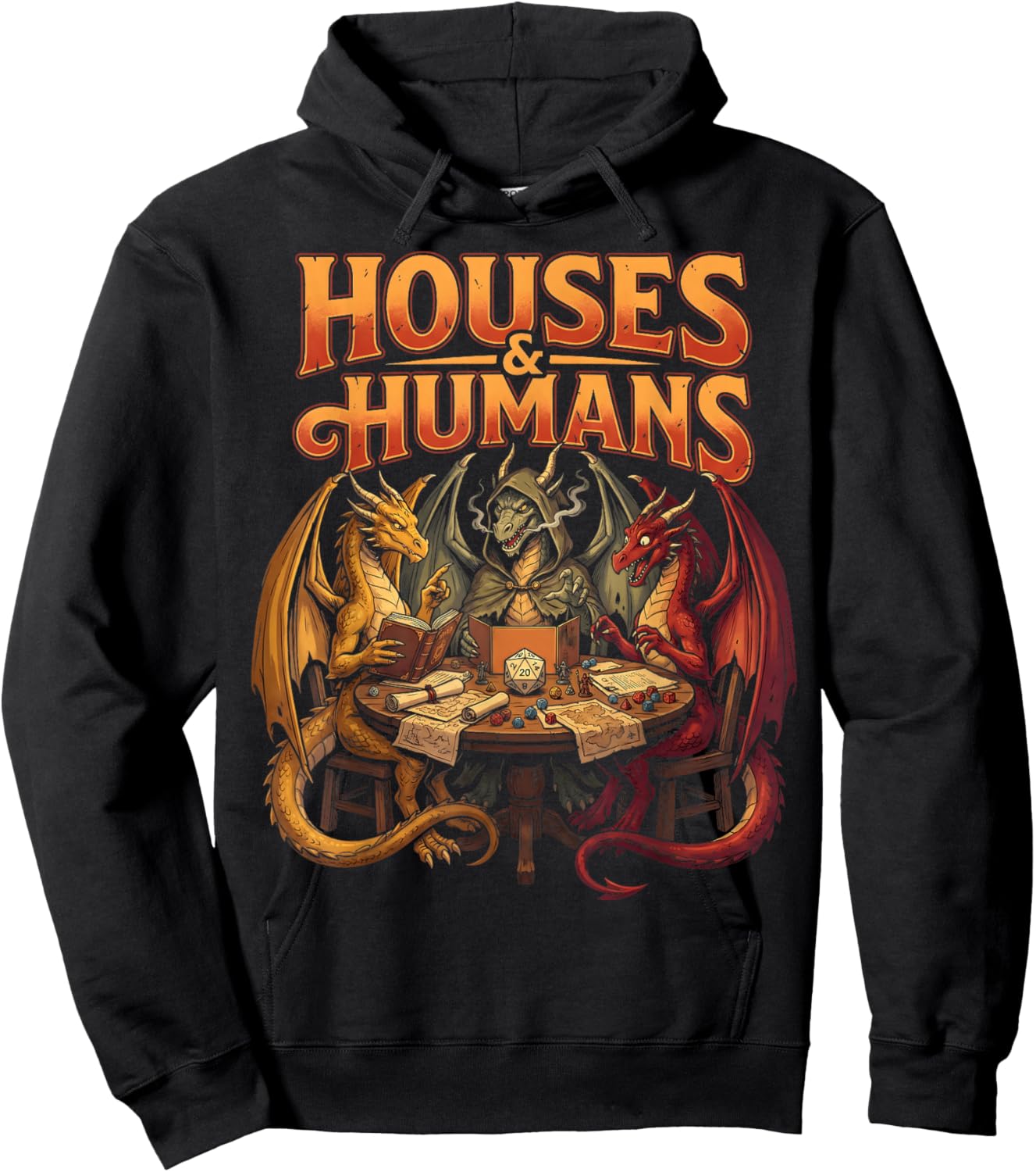 Houses Humans Parody Gaming Design for Gamers Men Boys Hoodie - Hoodie | Black