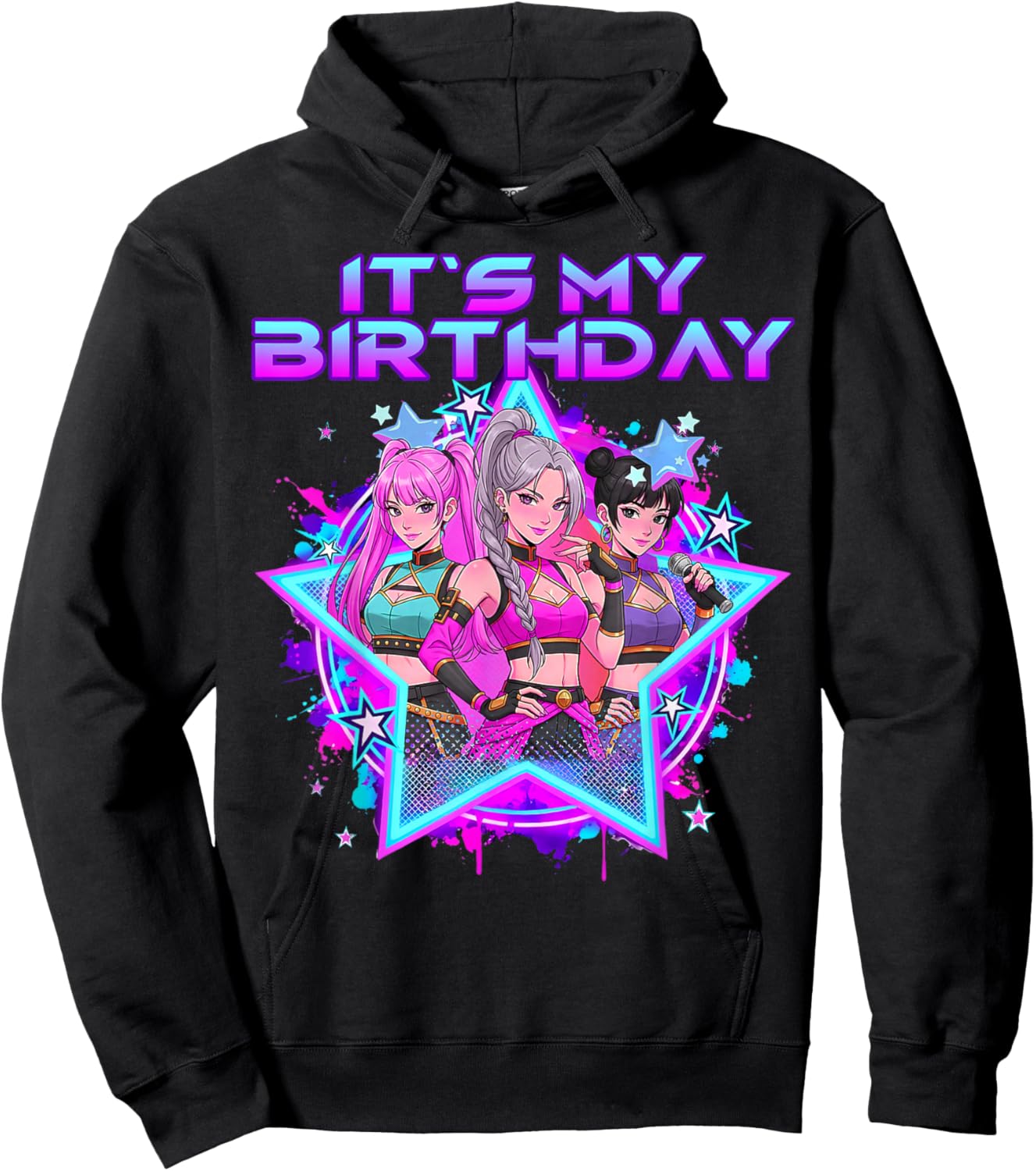 It's My Birthday K Pop Kids Girls K-pop Birthday Girl Kpop Hoodie - Hoodie | Black