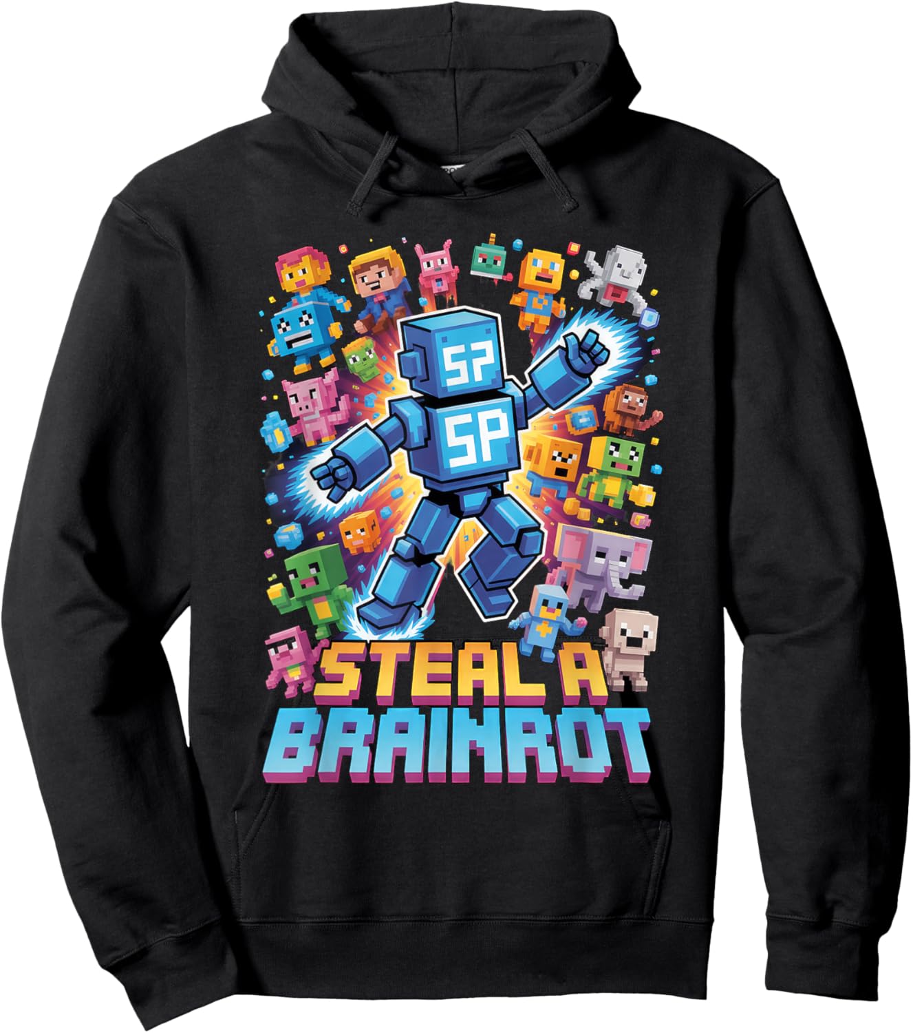 Six Seven 67 Steal a Brainrot Meme Funny Gifts for Kids Boys Hoodie - Hoodie | Black