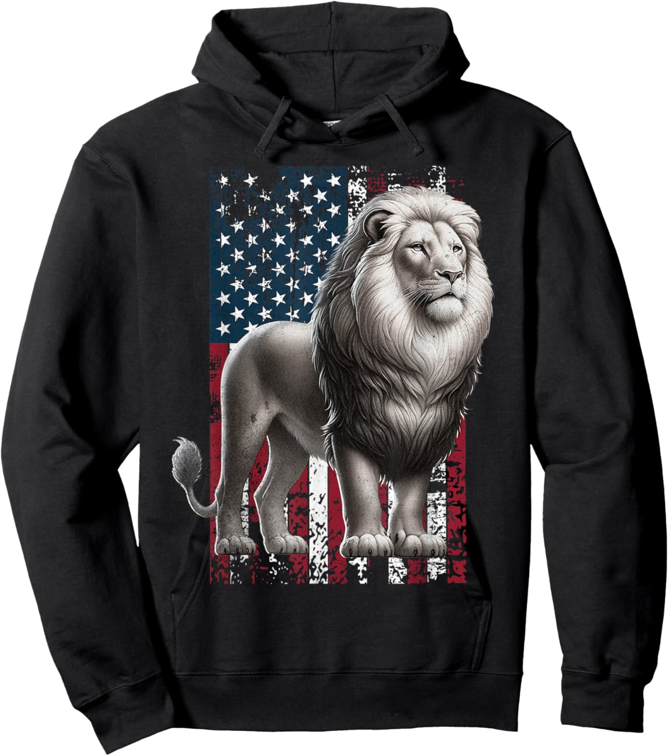 Lion American Lion US Lion Hoodie - Hoodie | Black