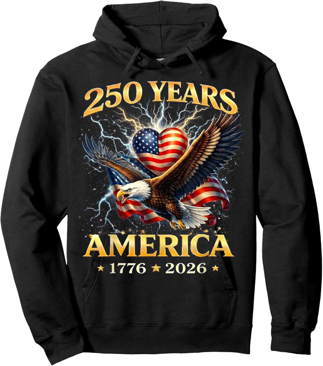 250 Years America 1776 2026 Gifts Women Hoodie - Hoodie | Black