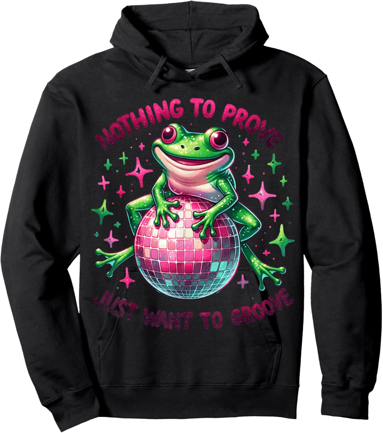 Dancing Frog Groovy Disco Hoodie - Hoodie | Black