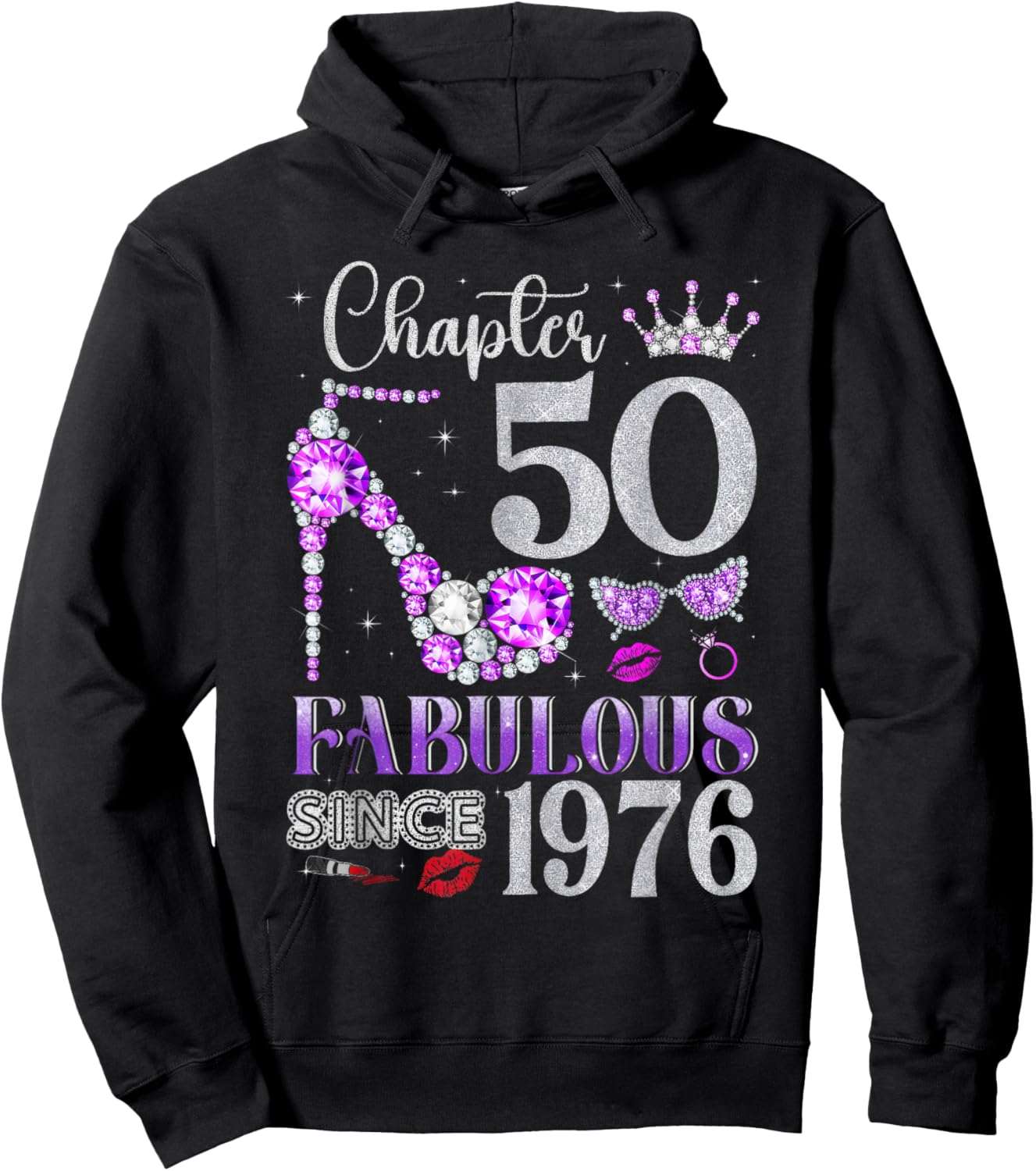 50th Birthday Women Hoodie - Hoodie | Black