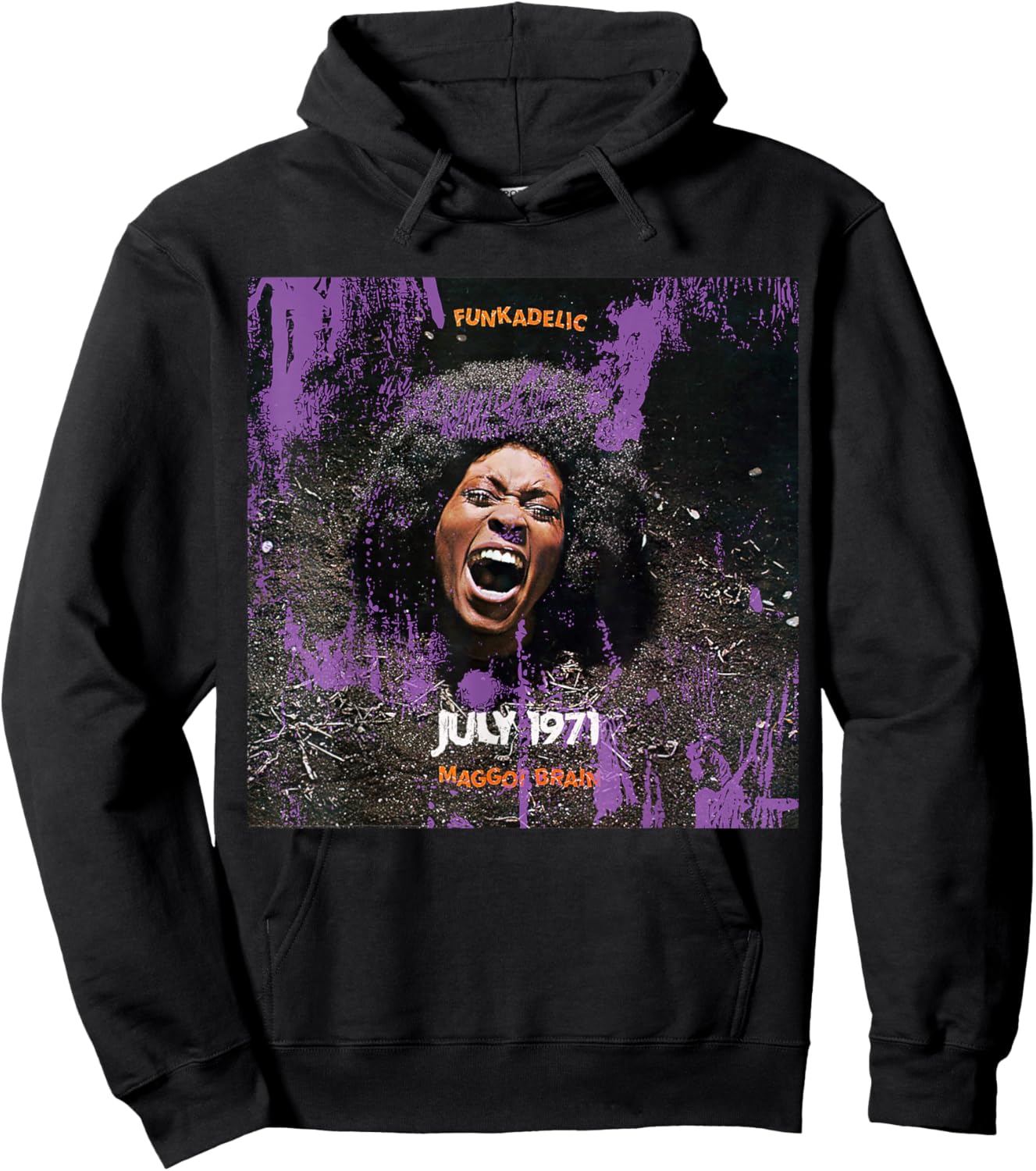 Official George Clinton Funkadelic Maggot Brain Album Art Hoodie - Hoodie | Black