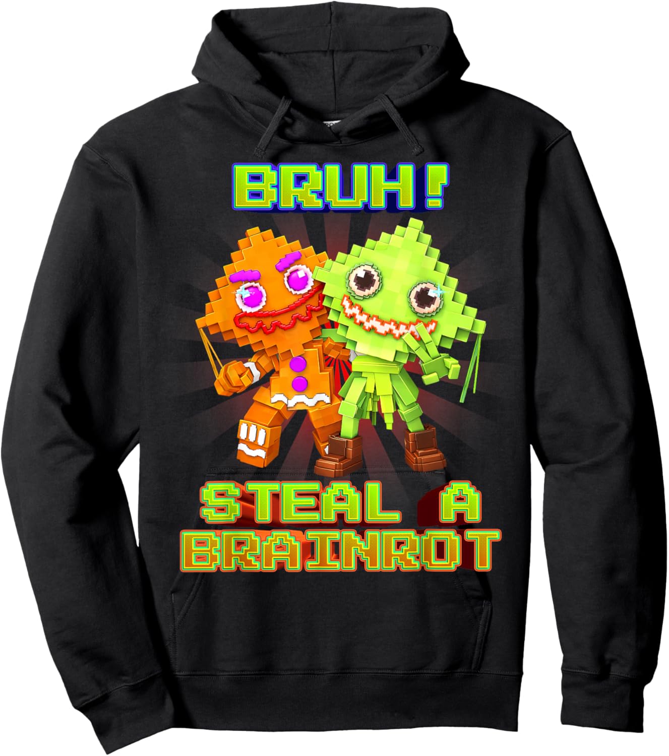 Bruh Los Ketupats Brainrot Meme for Boys Kids Teens Hoodie - Hoodie | Black