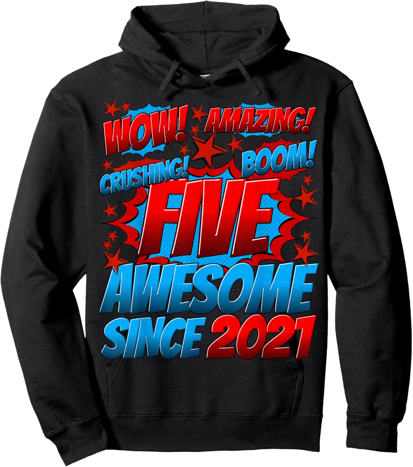 5 Year Old Gifts for Boys 5th Birthday Boy 5 Year Old Boy Hoodie - Hoodie | Black