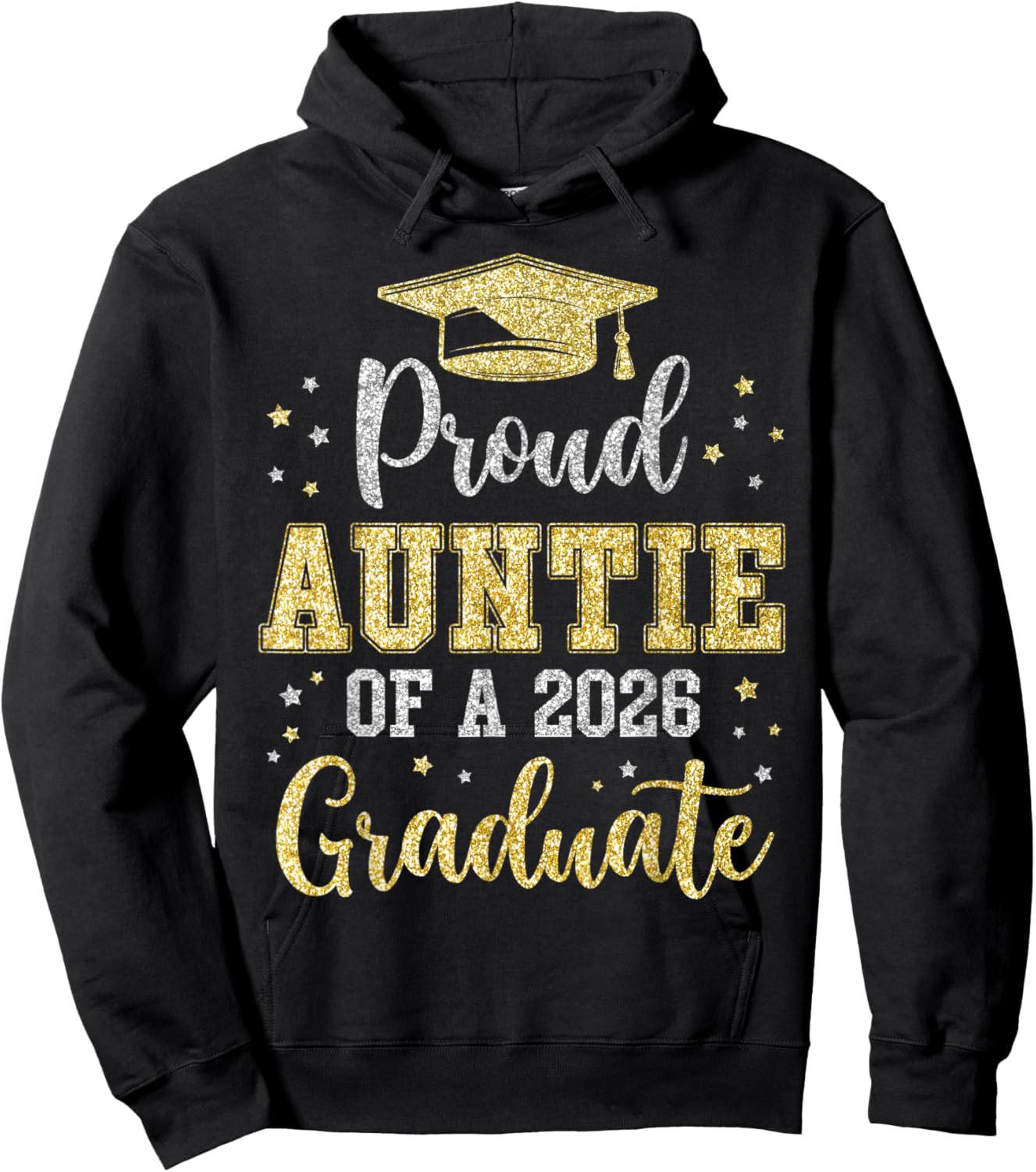 Proud Auntie of A 2026 Graduate Class of 2026 Senior Hoodie - Hoodie | Black