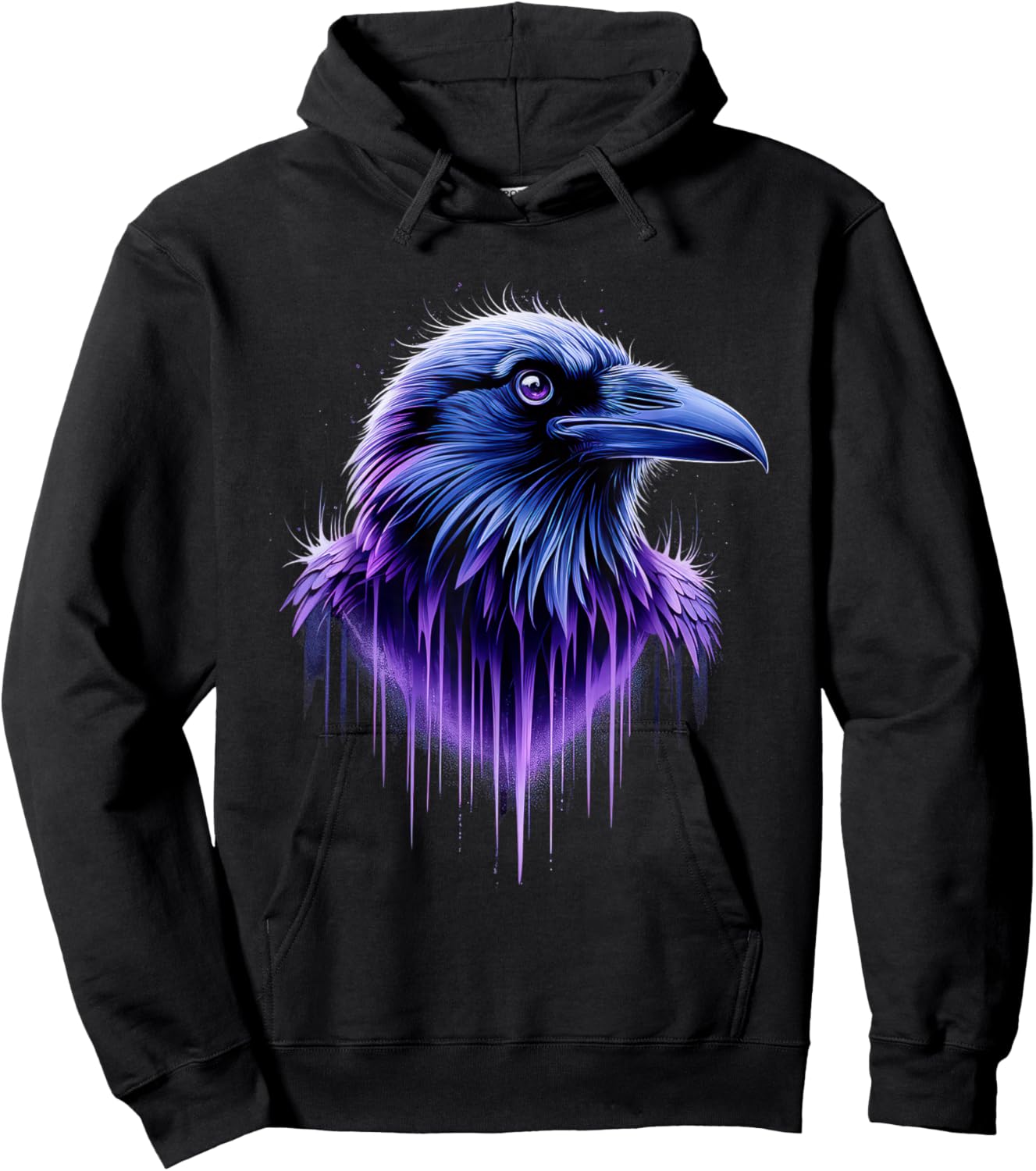Raven Men Women Purple Animal School Sport Fan Hoodie - Hoodie | Black