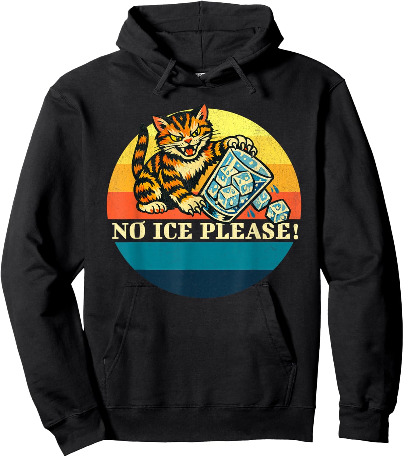Anti-ICE Cat Abolish ICE Resist Retro Hoodie - Hoodie | Black