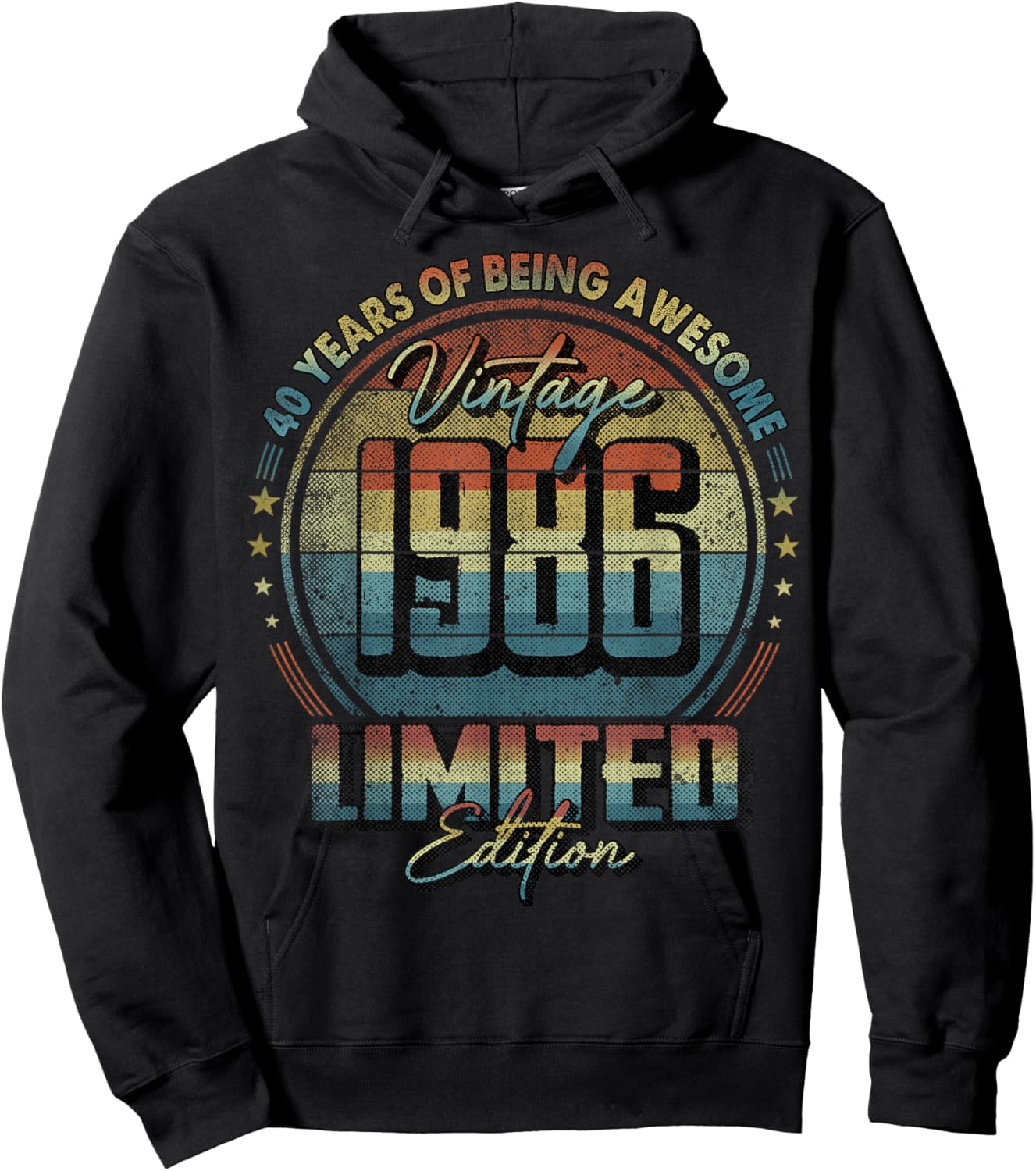 Vintage 1986 Limited Edition Shirt 40 Year Old 40th Birthday Hoodie - Hoodie | Black