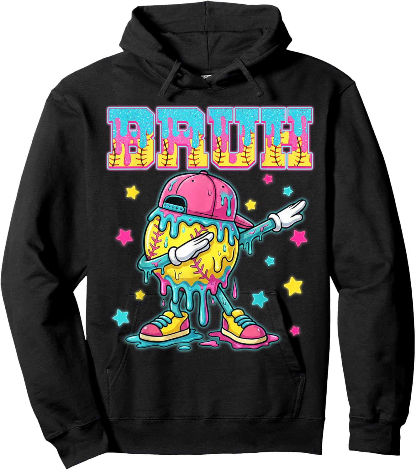 Baseball Life Style 101 Apparel Youth Drip Softball Boys Kid Hoodie - Hoodie | Black