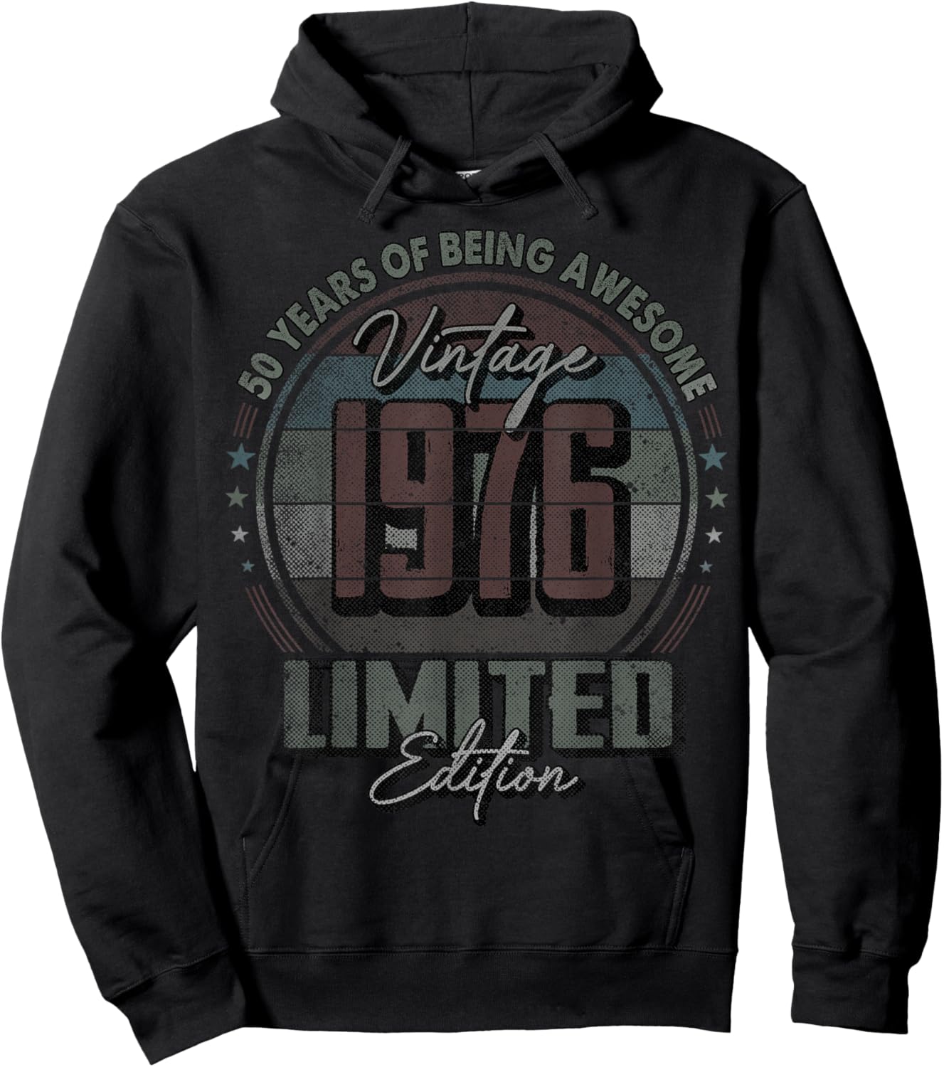 Vintage 1976 Limited Edition Shirt 50 Year Old 50th Birthday Hoodie - Hoodie | Black